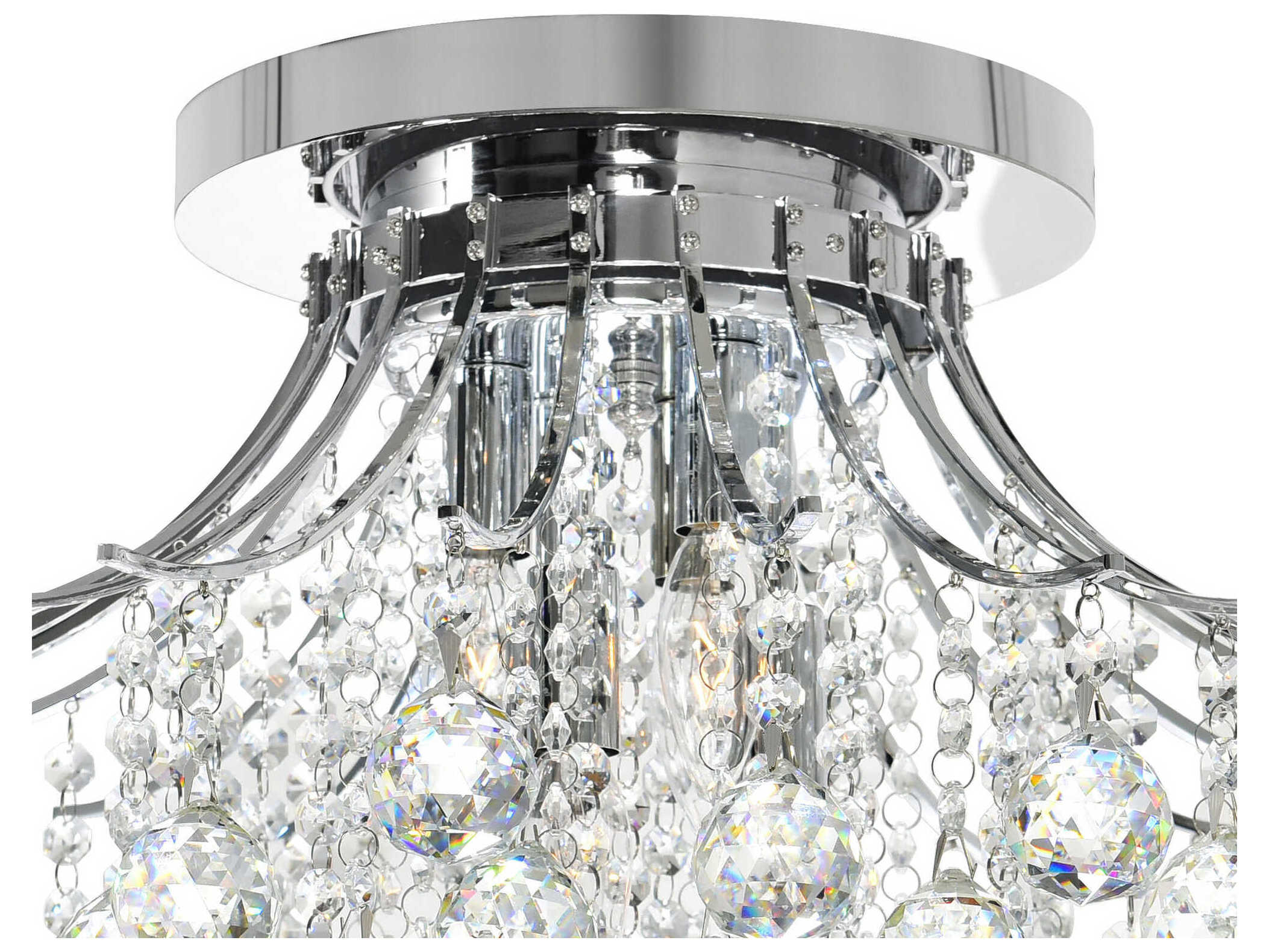CWI Lighting Princess 6-Light Chrome Traditional Semi Flush Mount