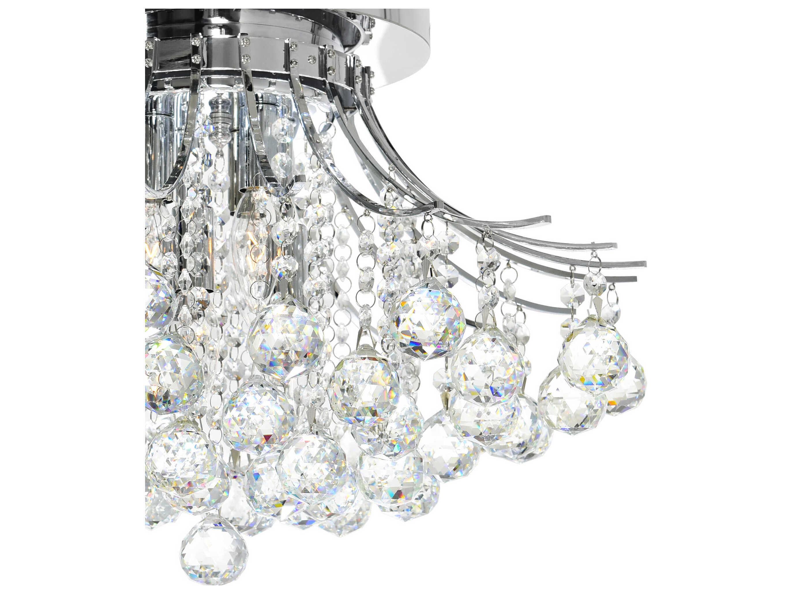 CWI Lighting Princess 6-Light Chrome Traditional Semi Flush Mount