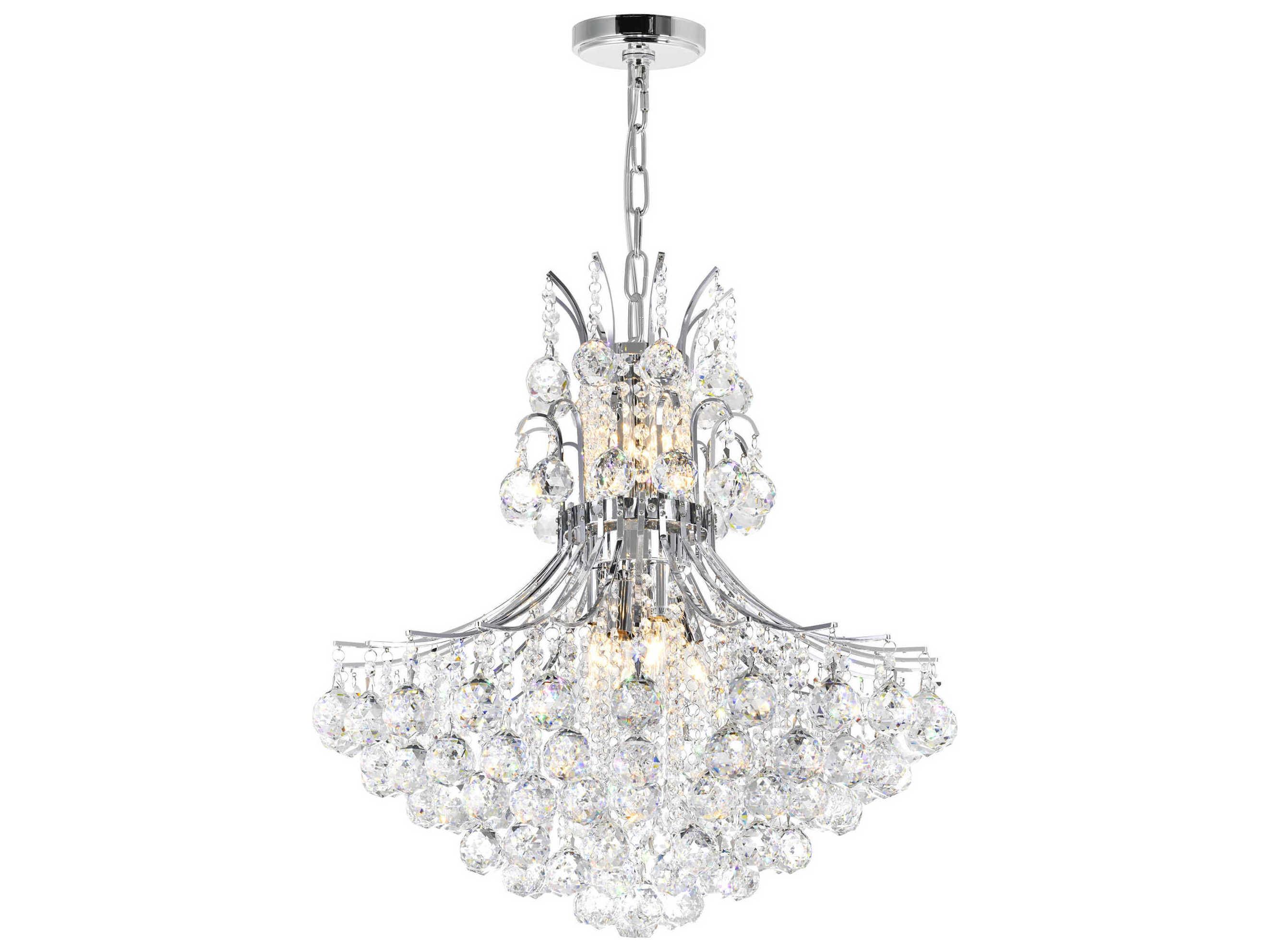 CWI Lighting Princess 10-Light Chrome Traditional Chandelier