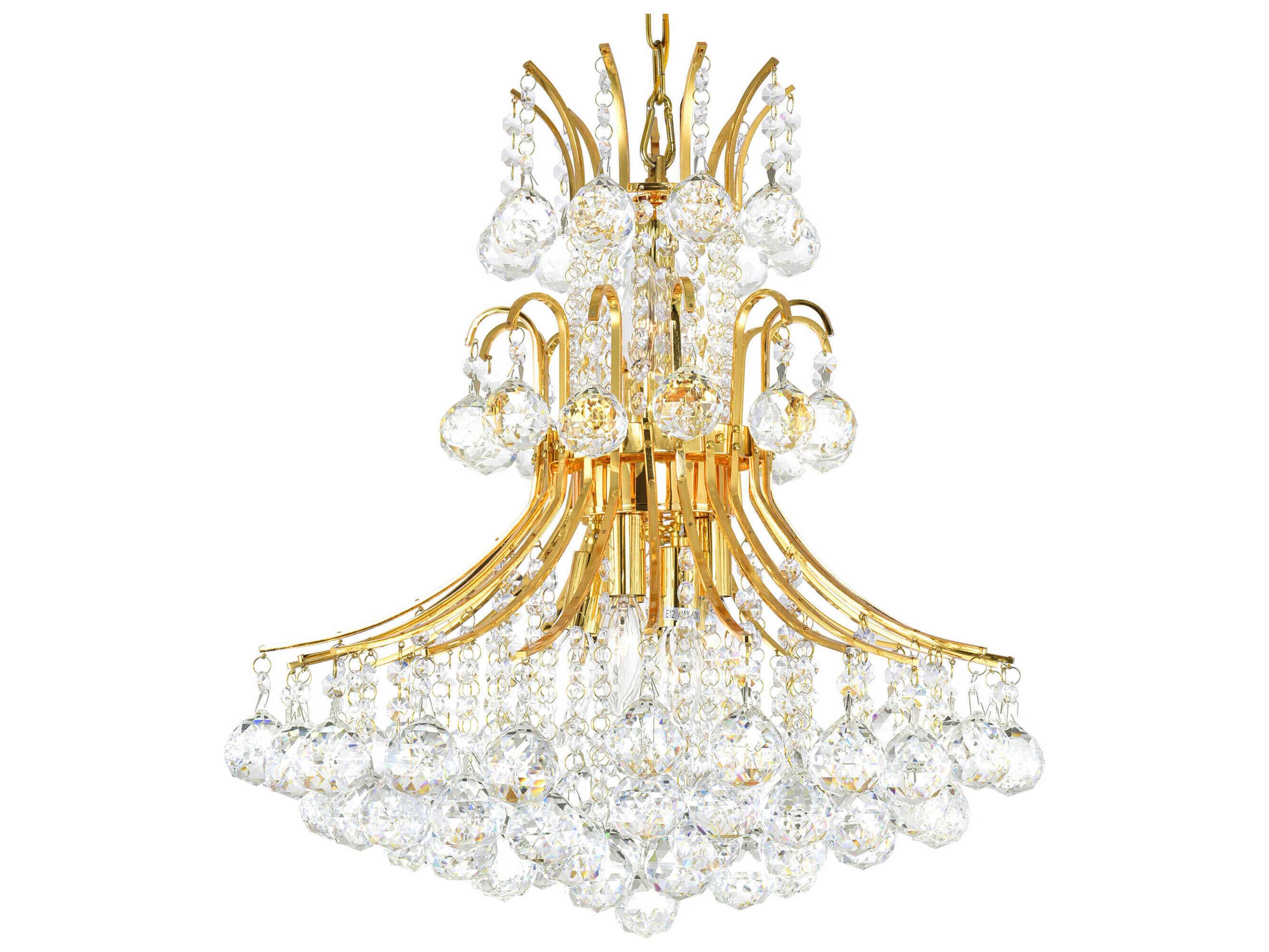 CWI Lighting Princess 10-Light Gold Traditional Chandelier
