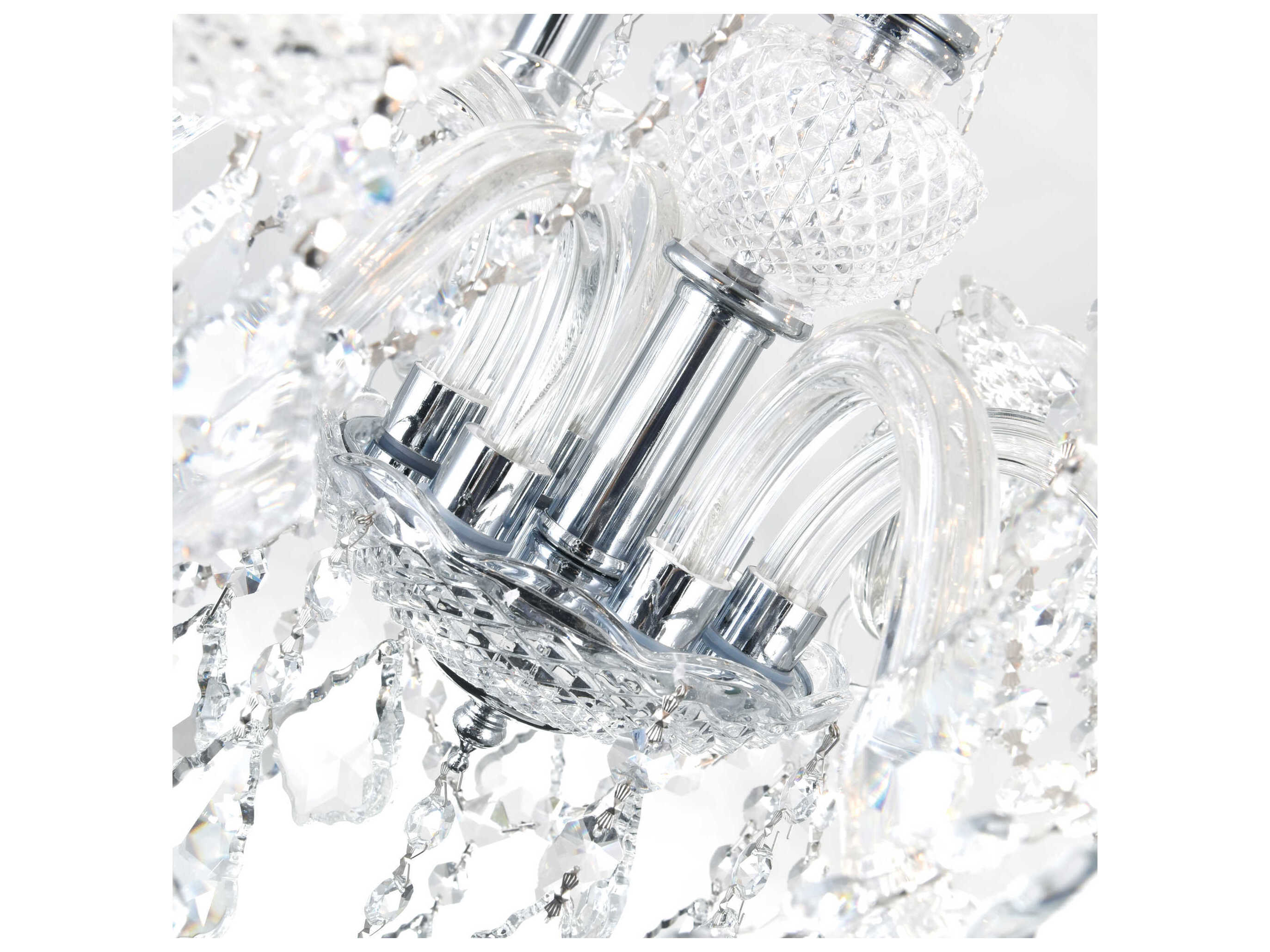 CWI Lighting Princeton 6-Light Chrome Traditional Candelabra Chandelier