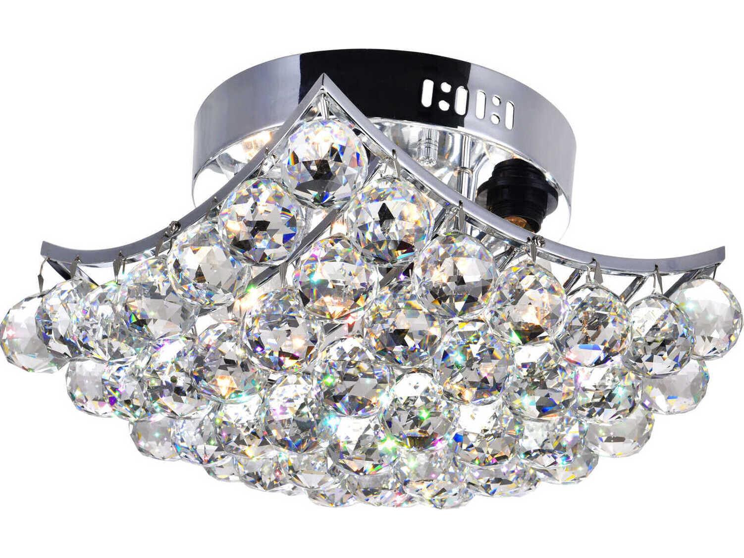 CWI Lighting Queen 4-Light Chrome Traditional Semi Flush Mount