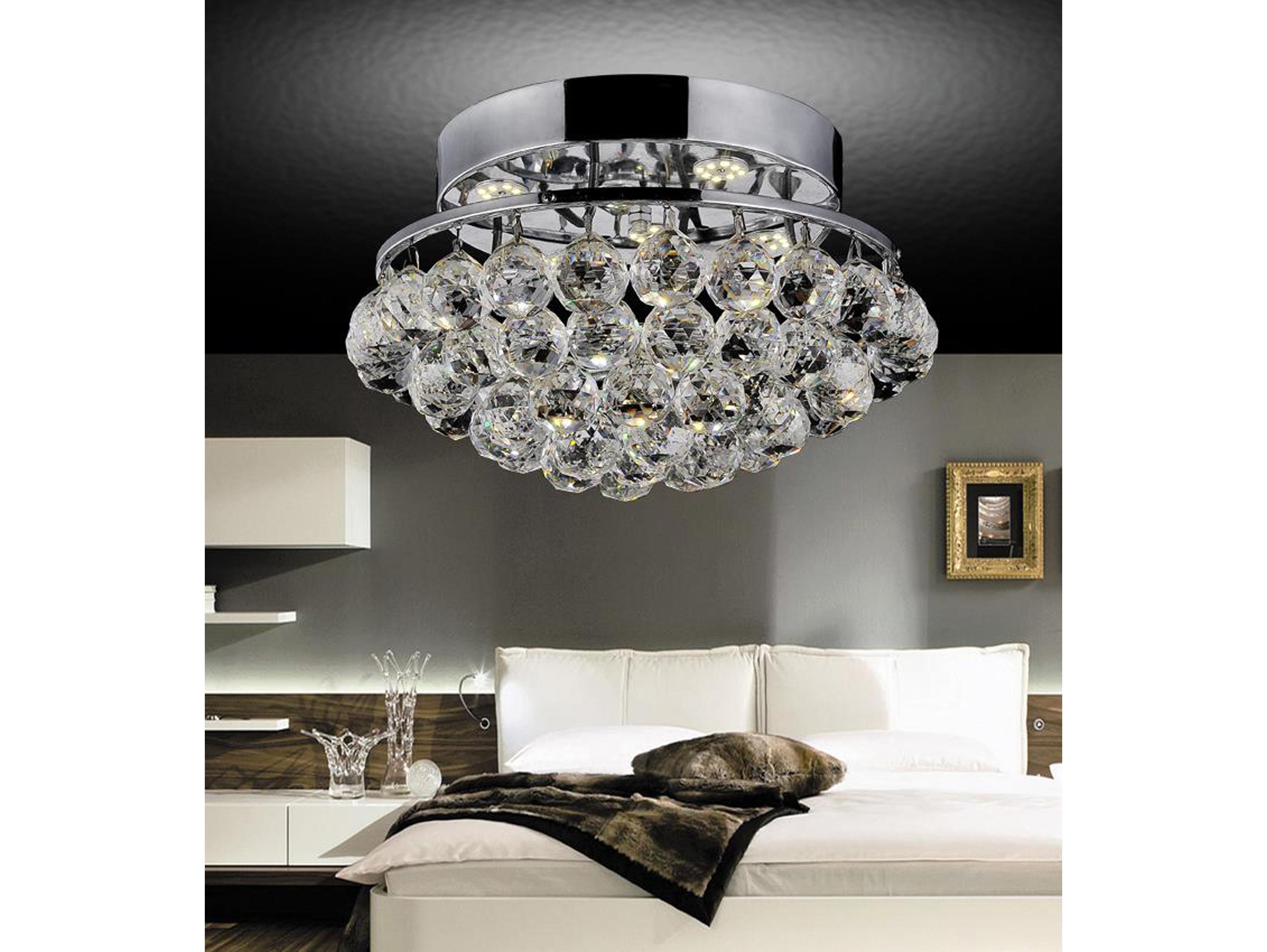 CWI Lighting Queen 4-Light Chrome Flush Mount