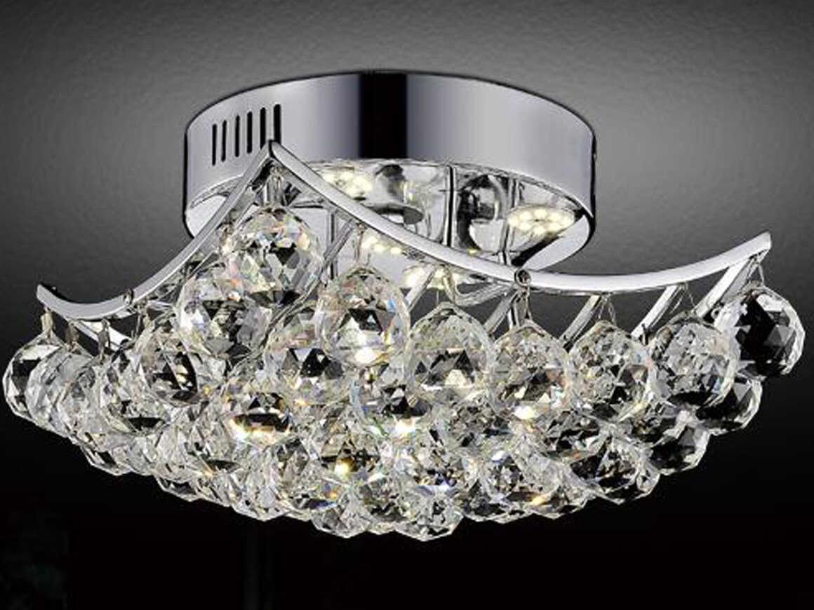 CWI Lighting Queen 6-Light Chrome Traditional Semi Flush Mount