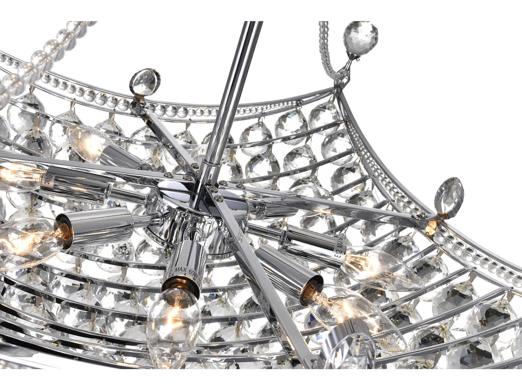 CWI Lighting Jasmine 8-Light Chrome Traditional Chandelier