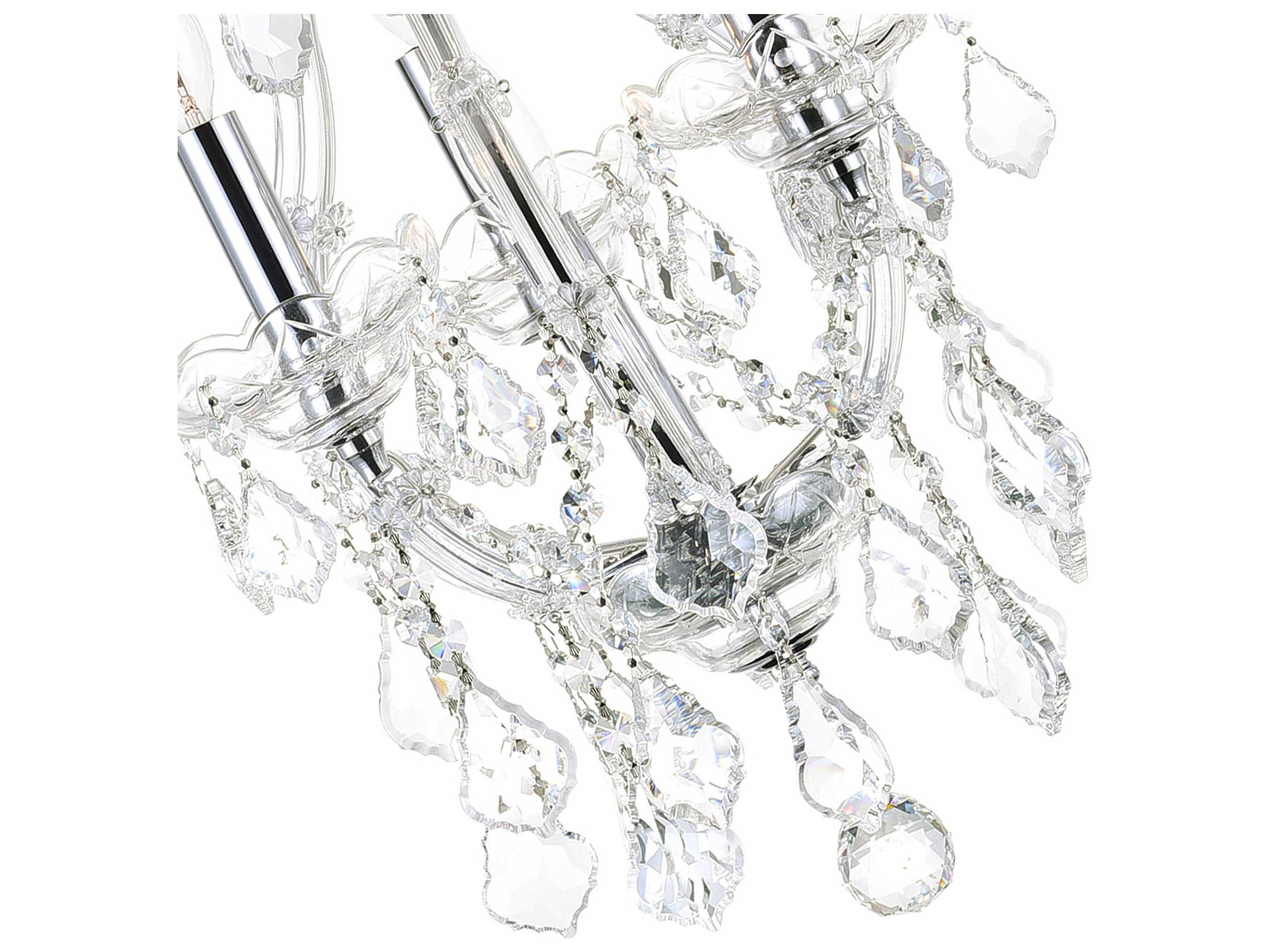 CWI Lighting Maria Theresa 4-Light Chrome Traditional Candelabra Chandelier
