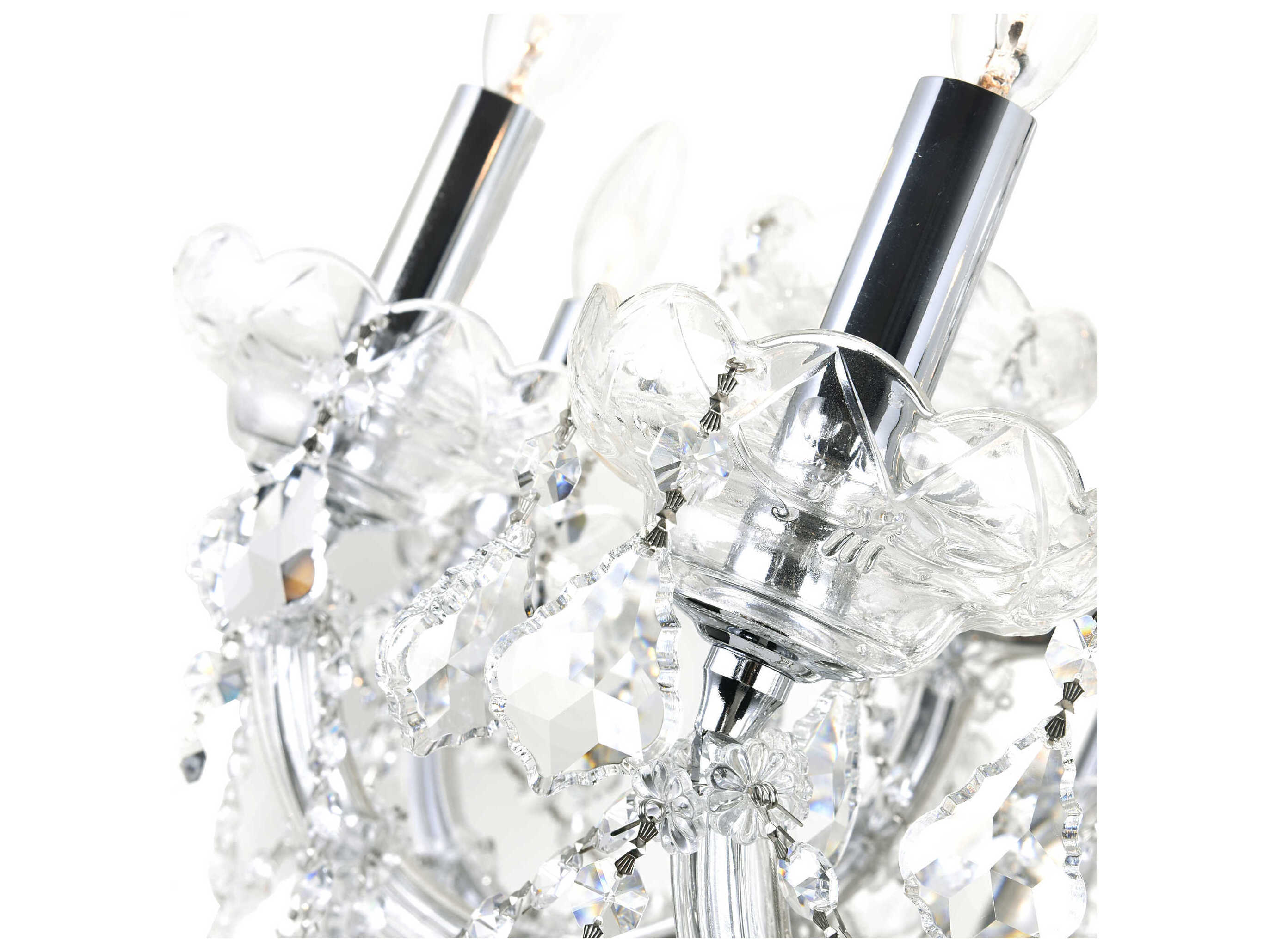 CWI Lighting Maria Theresa 13-Light Chrome Traditional Candelabra Chandelier