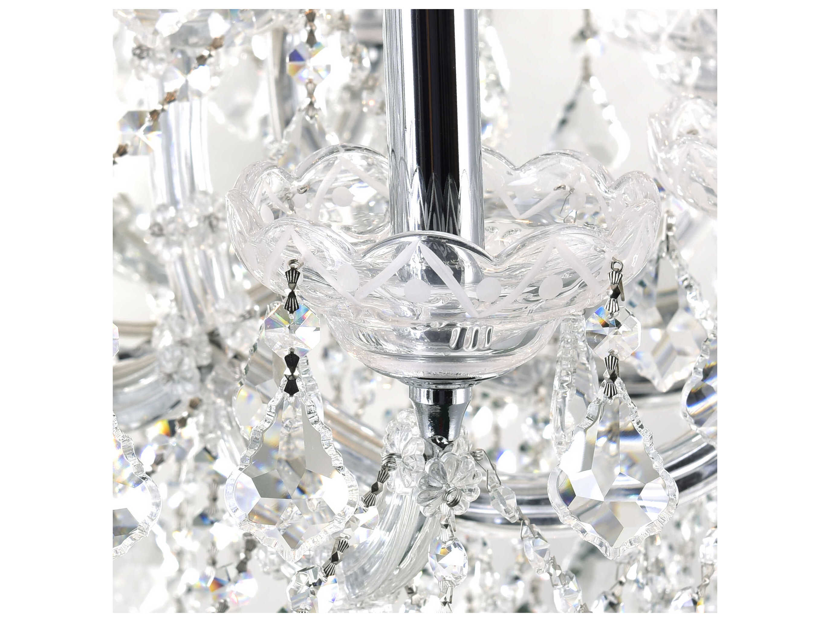 CWI Lighting Maria Theresa 33-Light Chrome Traditional Candelabra Chandelier