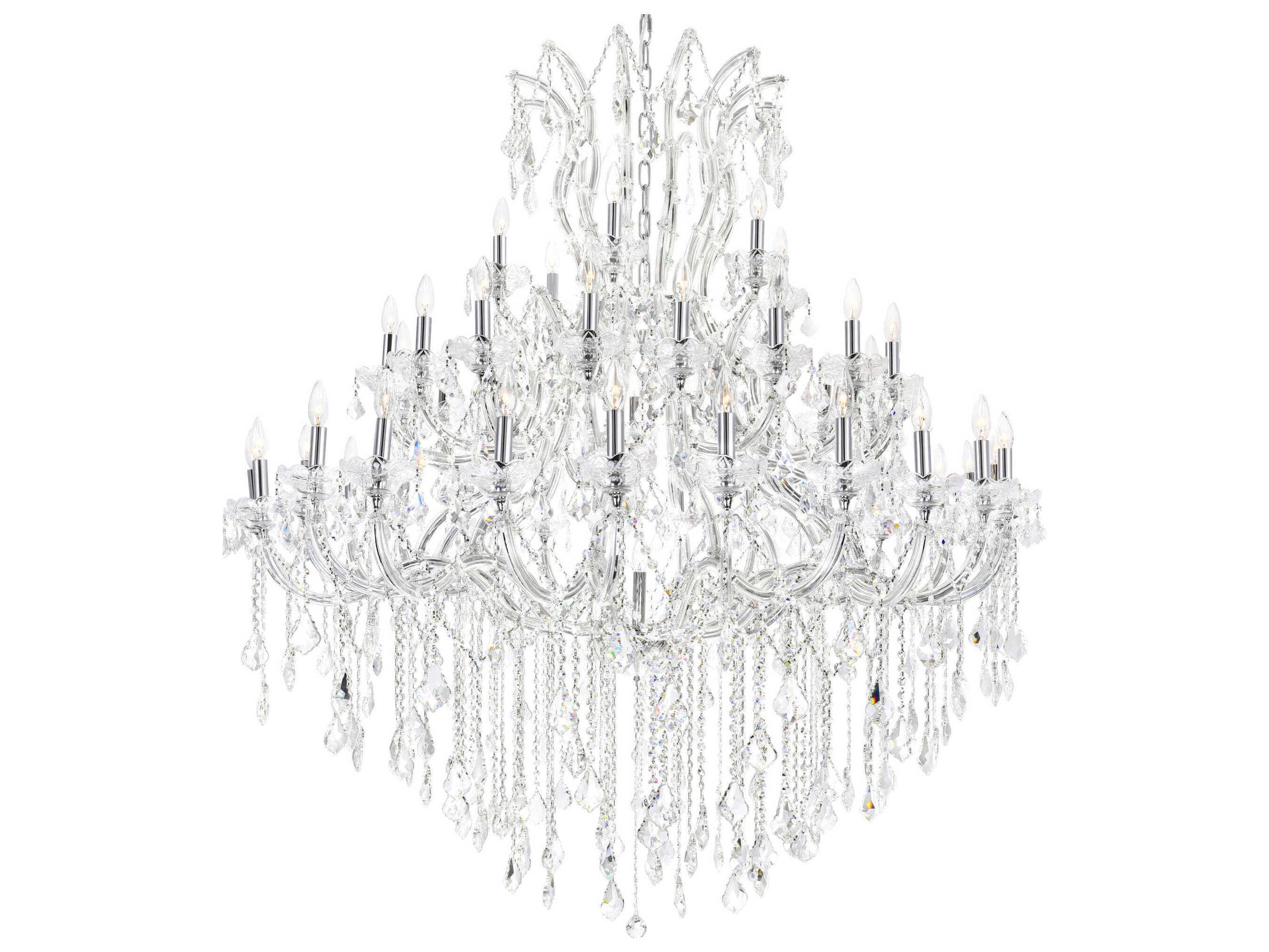 CWI Lighting Maria Theresa 49-Light Chrome Traditional Candelabra Chandelier