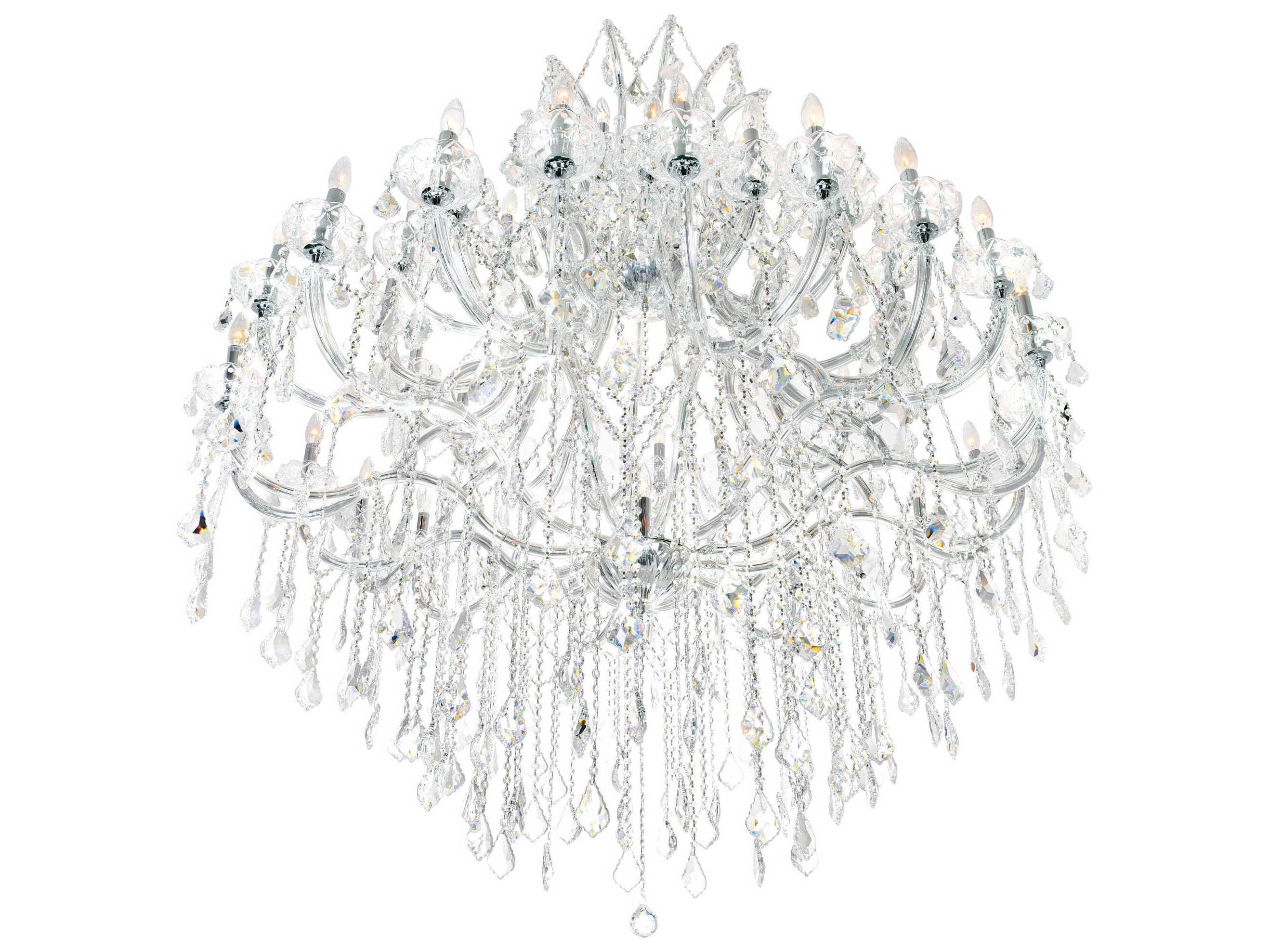 CWI Lighting Maria Theresa 49-Light Chrome Traditional Candelabra Chandelier