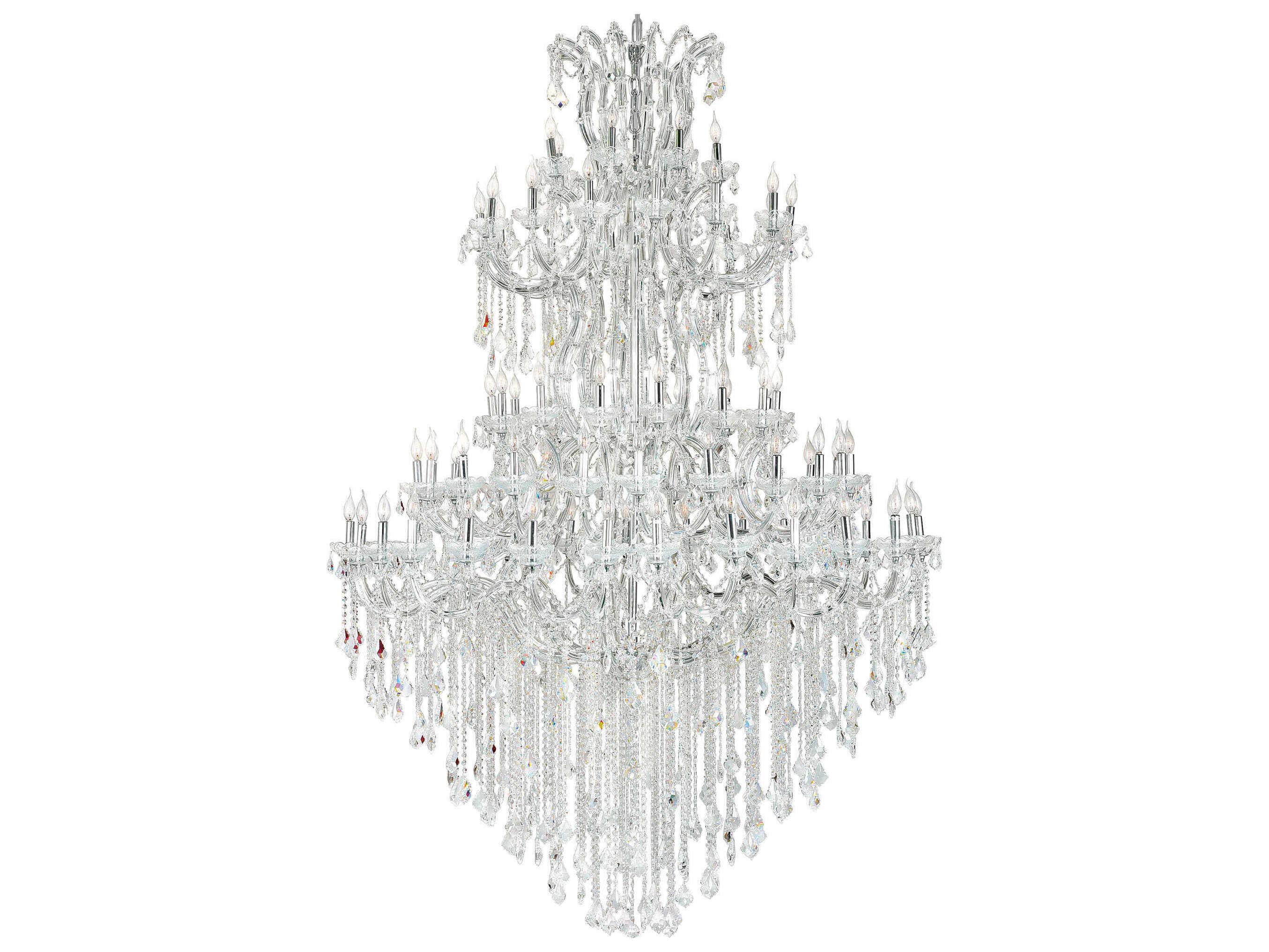 CWI Lighting Maria Theresa 84-Light Chrome Traditional Candelabra Chandelier