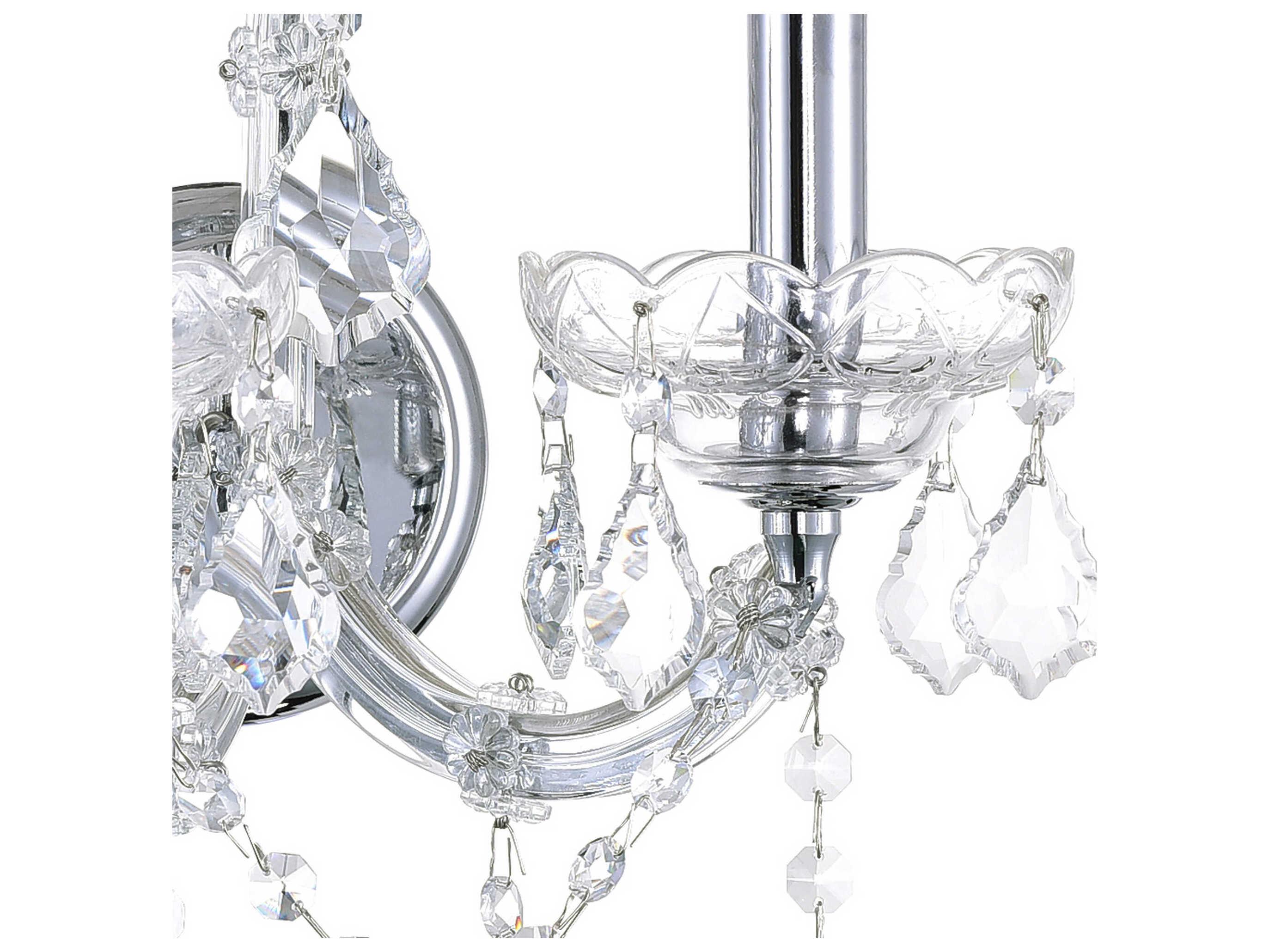 CWI Lighting Maria Theresa 2-Light Chrome Traditional Vanity Light