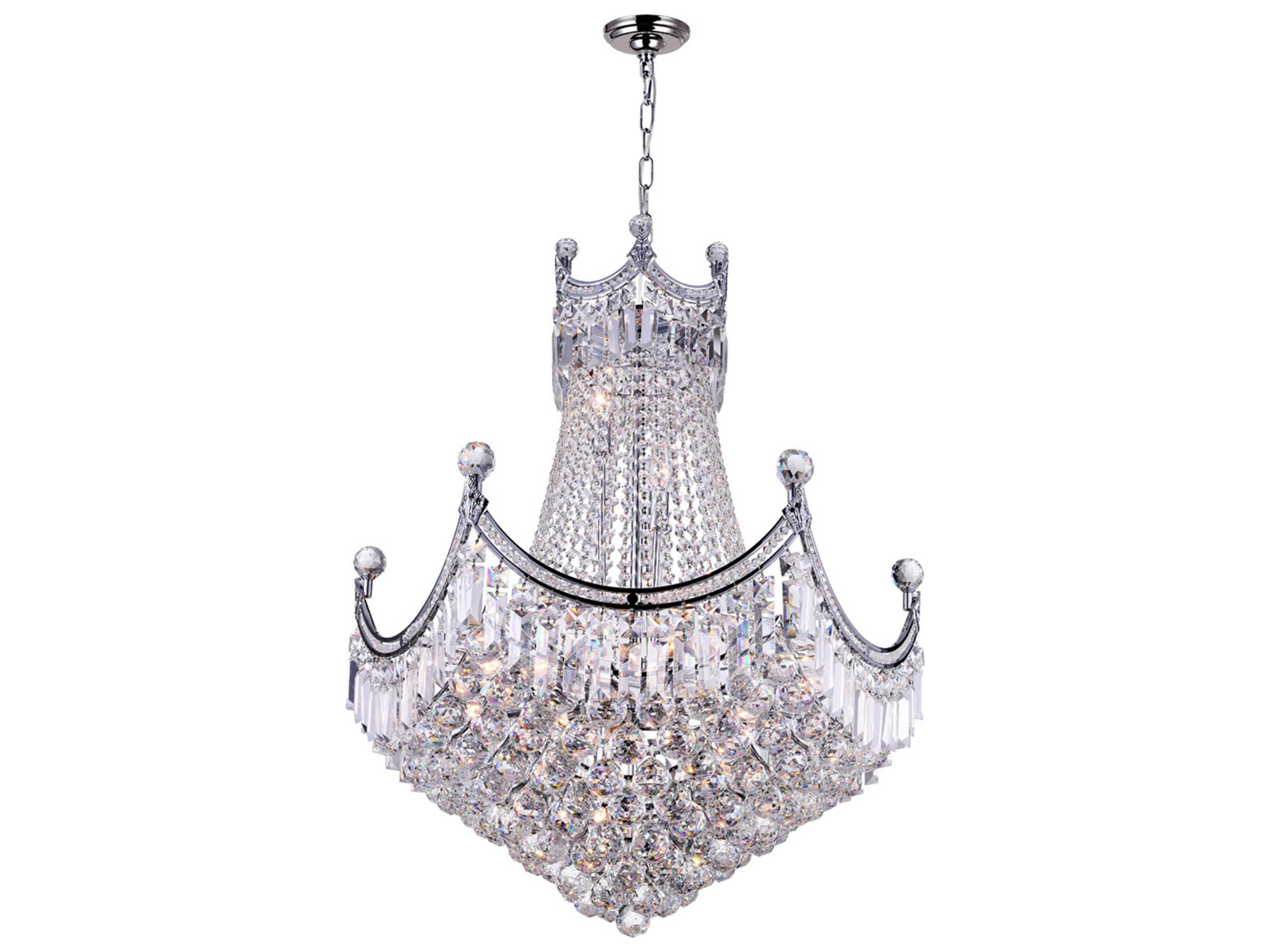 CWI Lighting Amanda 15-Light Chrome Traditional Chandelier