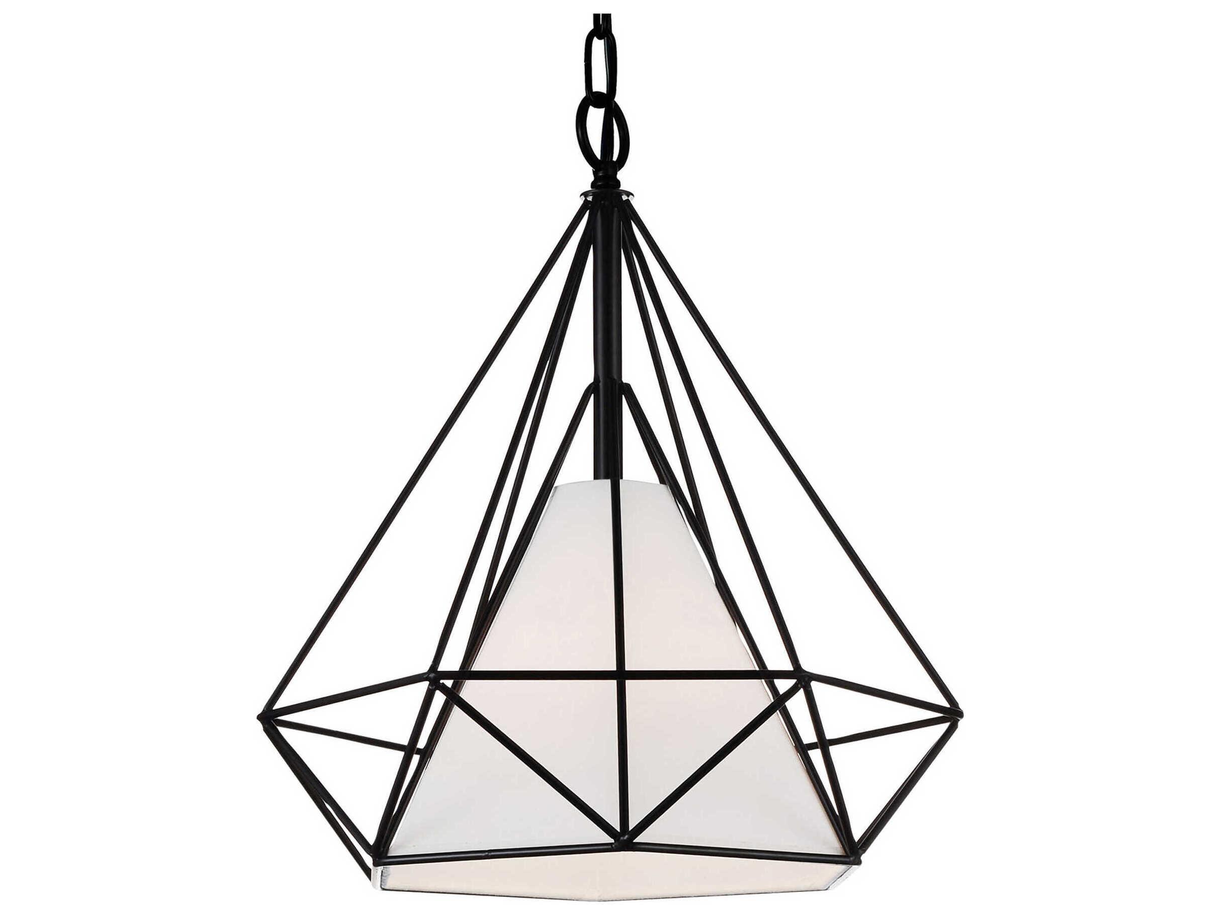 CWI Lighting Diamond 1-Light Black Geometric Pendant