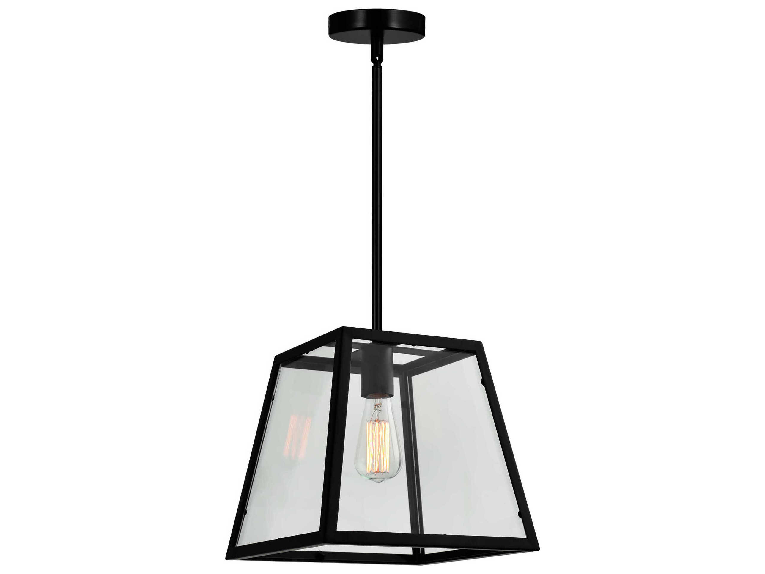 CWI Lighting Alyson 1-Light Black Mini Pendant