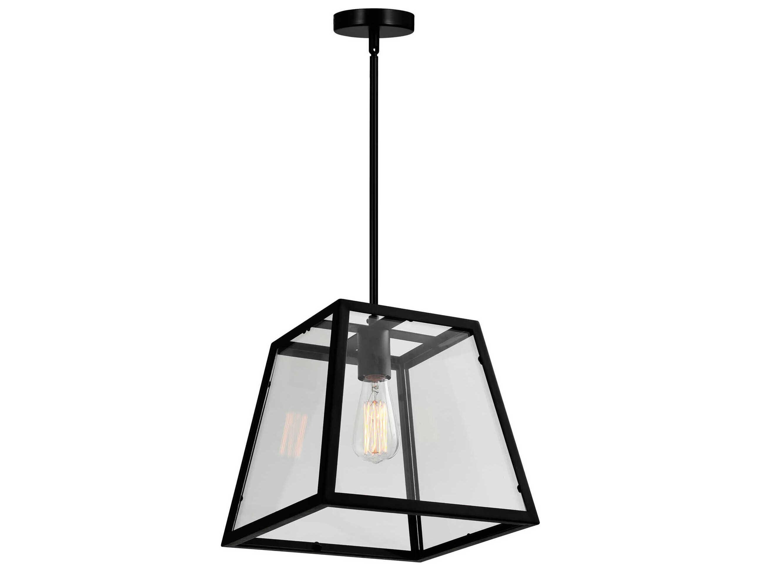 CWI Lighting Alyson 1-Light Black Mini Pendant