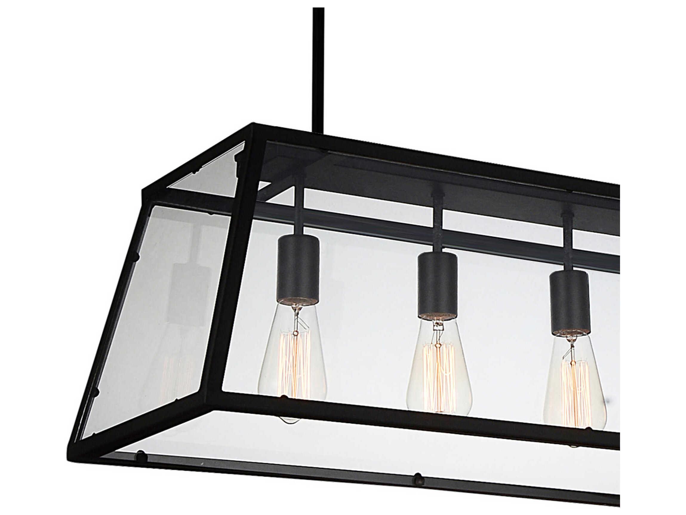 CWI Lighting Alyson 4-Light Black Island Pendant