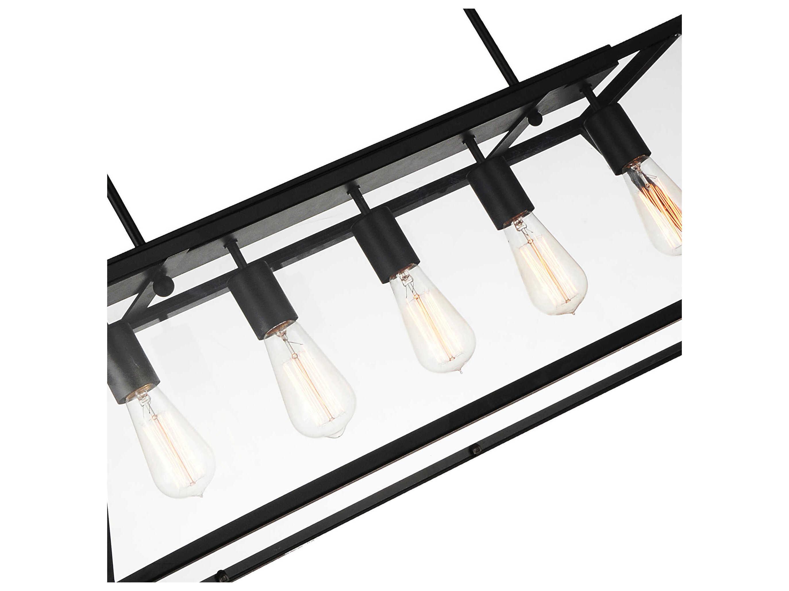 CWI Lighting Alyson 5-Light Black Island Pendant