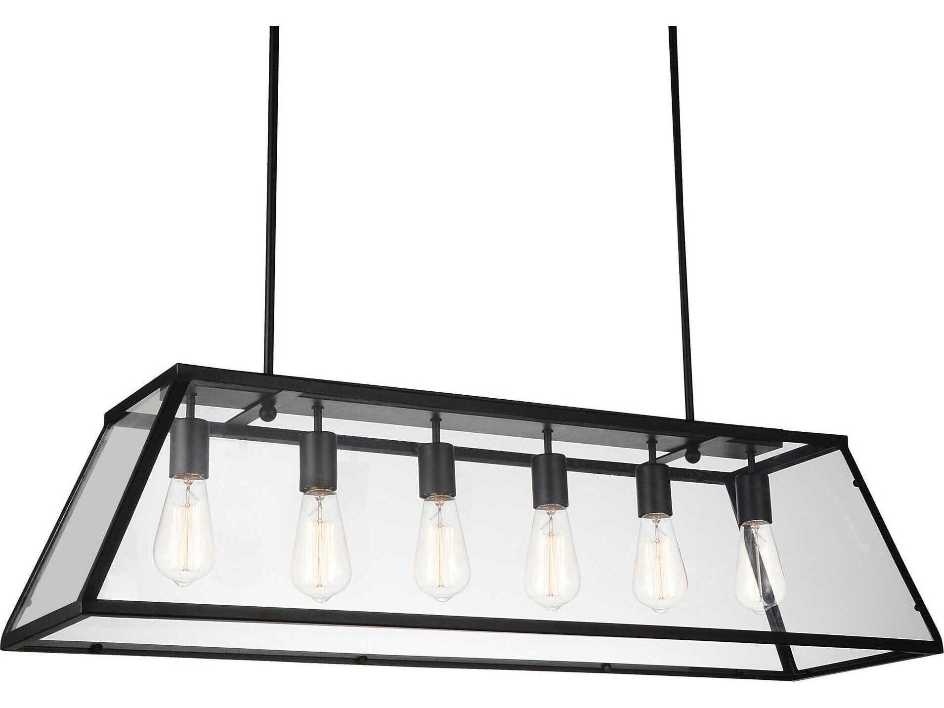 CWI Lighting Alyson 6-Light Black Island Pendant