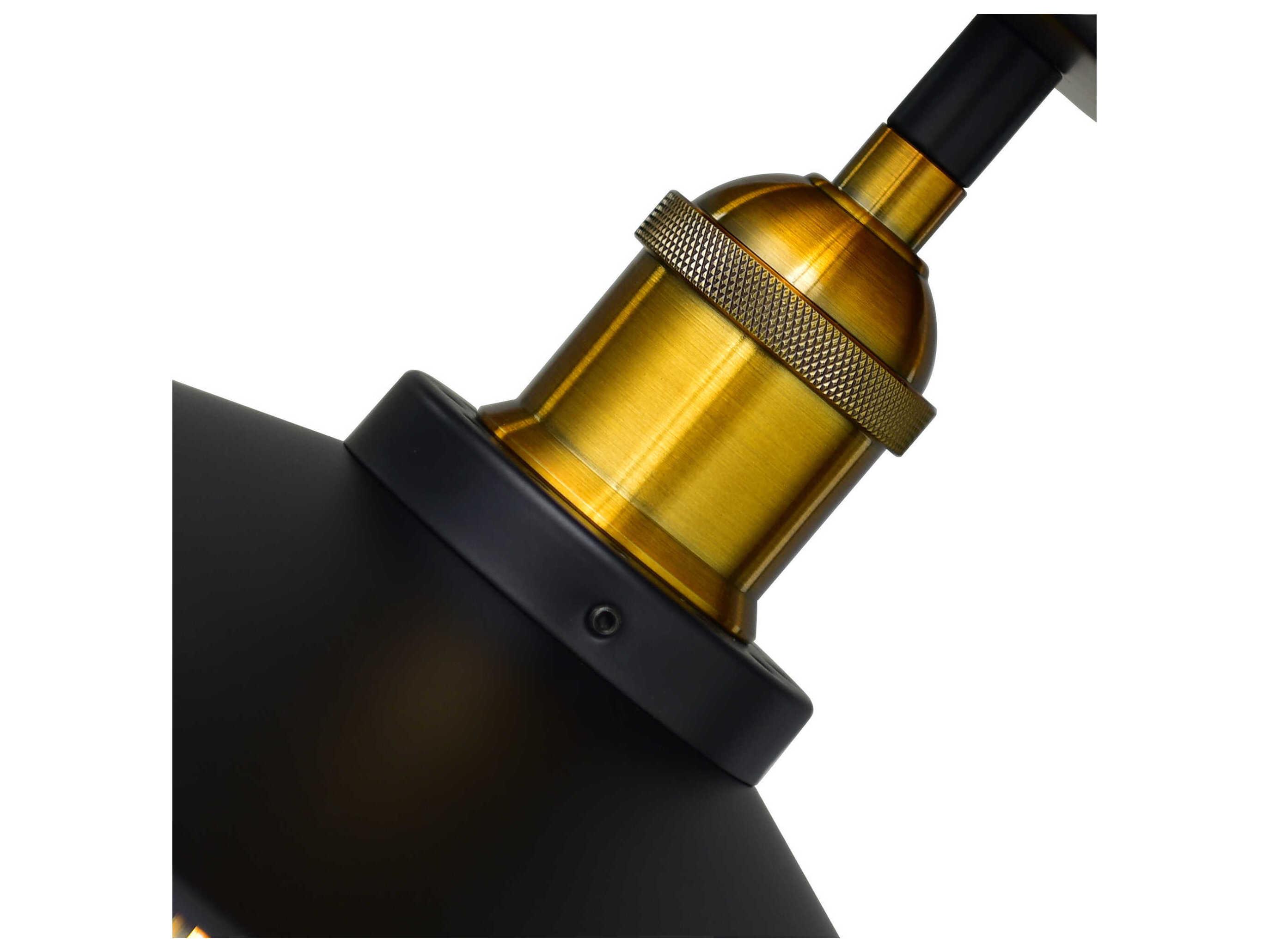 CWI Lighting Brave 1-Light Black Semi Flush Mount