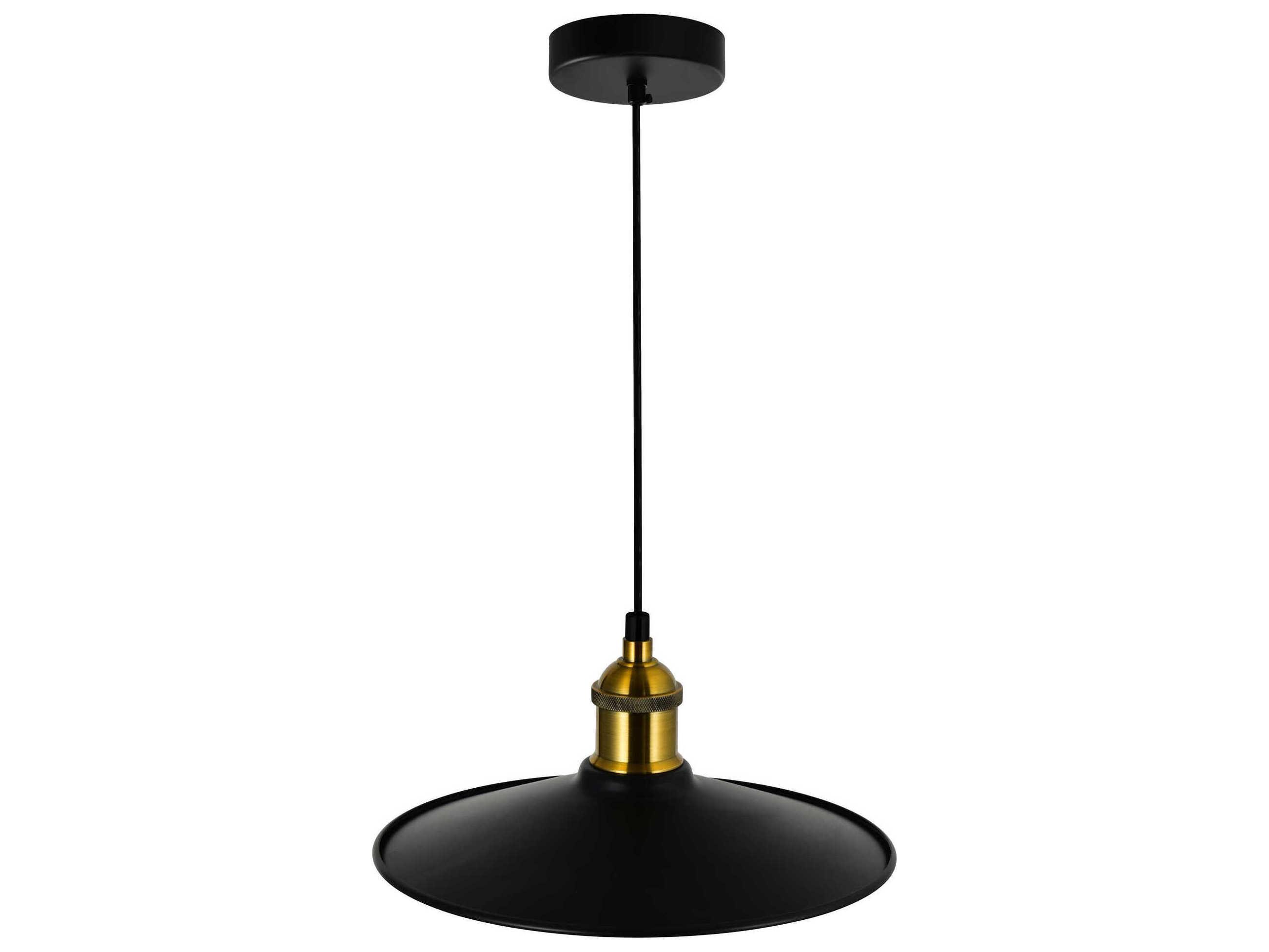 CWI Lighting Brave 1-Light Black Mini Pendant