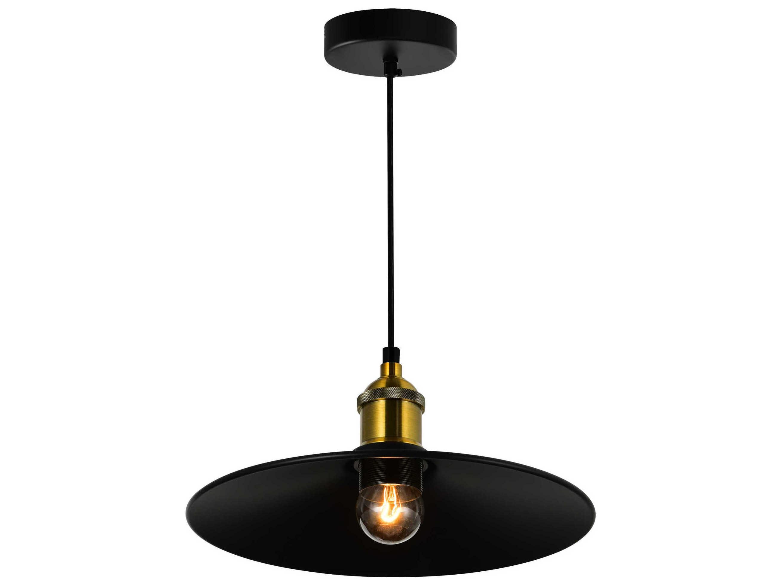 CWI Lighting Brave 1-Light Black Mini Pendant
