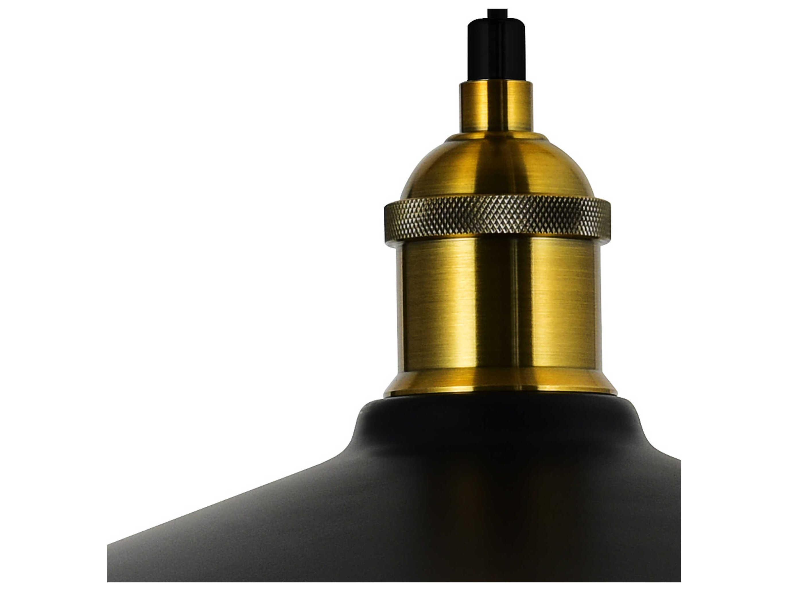 CWI Lighting Brave 1-Light Black Mini Pendant