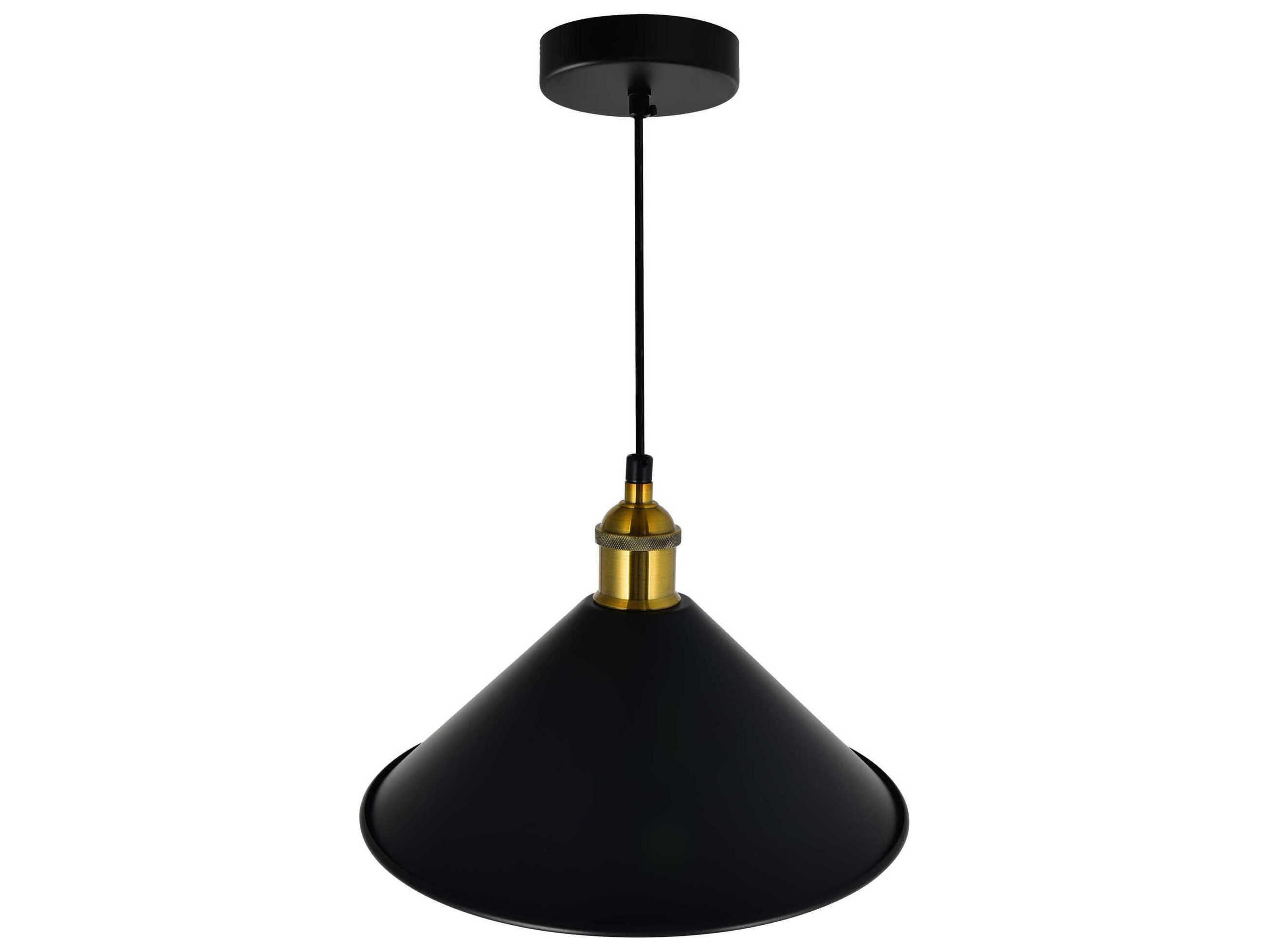 CWI Lighting Brave 1-Light Black Mini Pendant