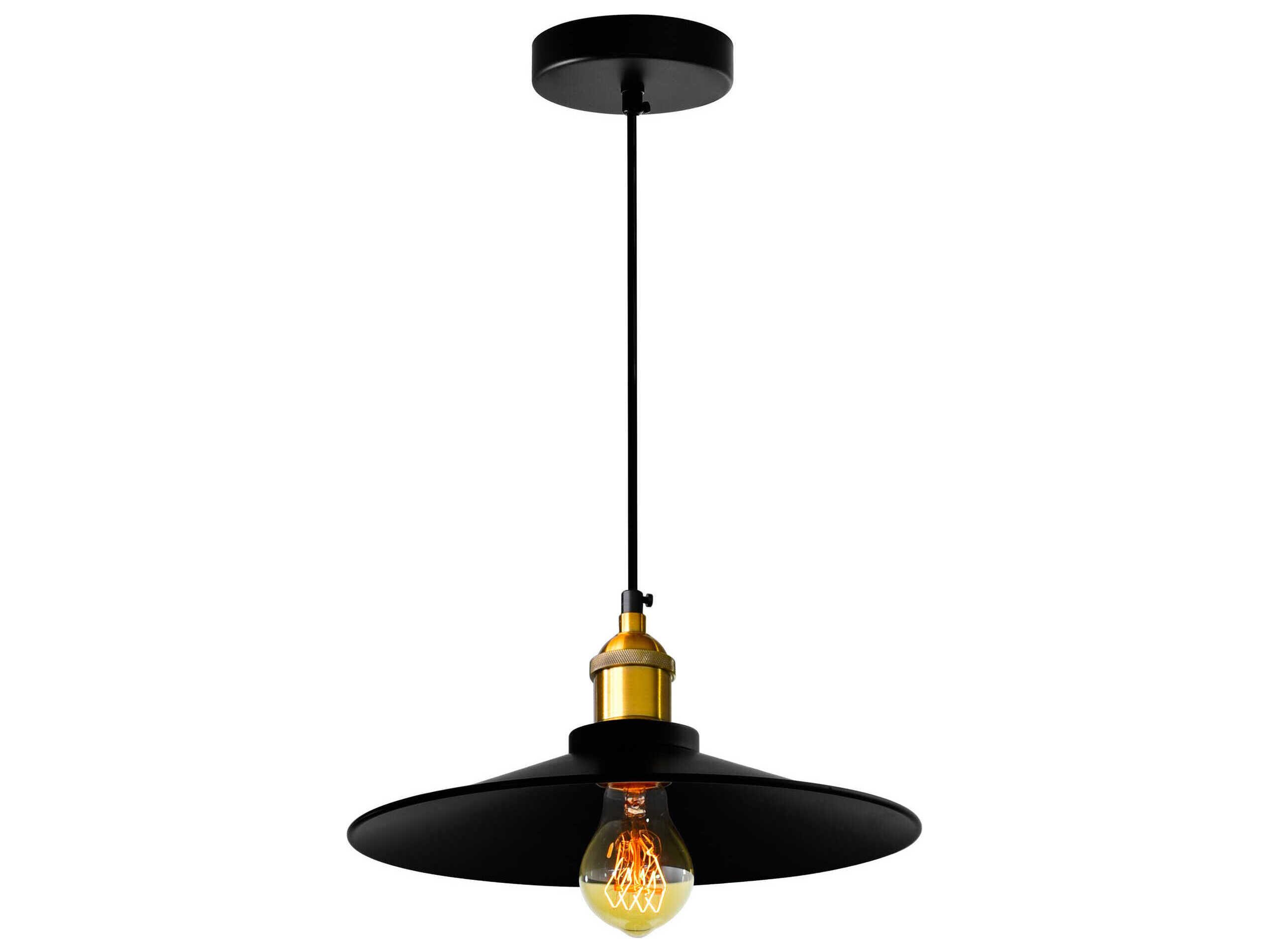 CWI Lighting Brave 1-Light Black Pendant