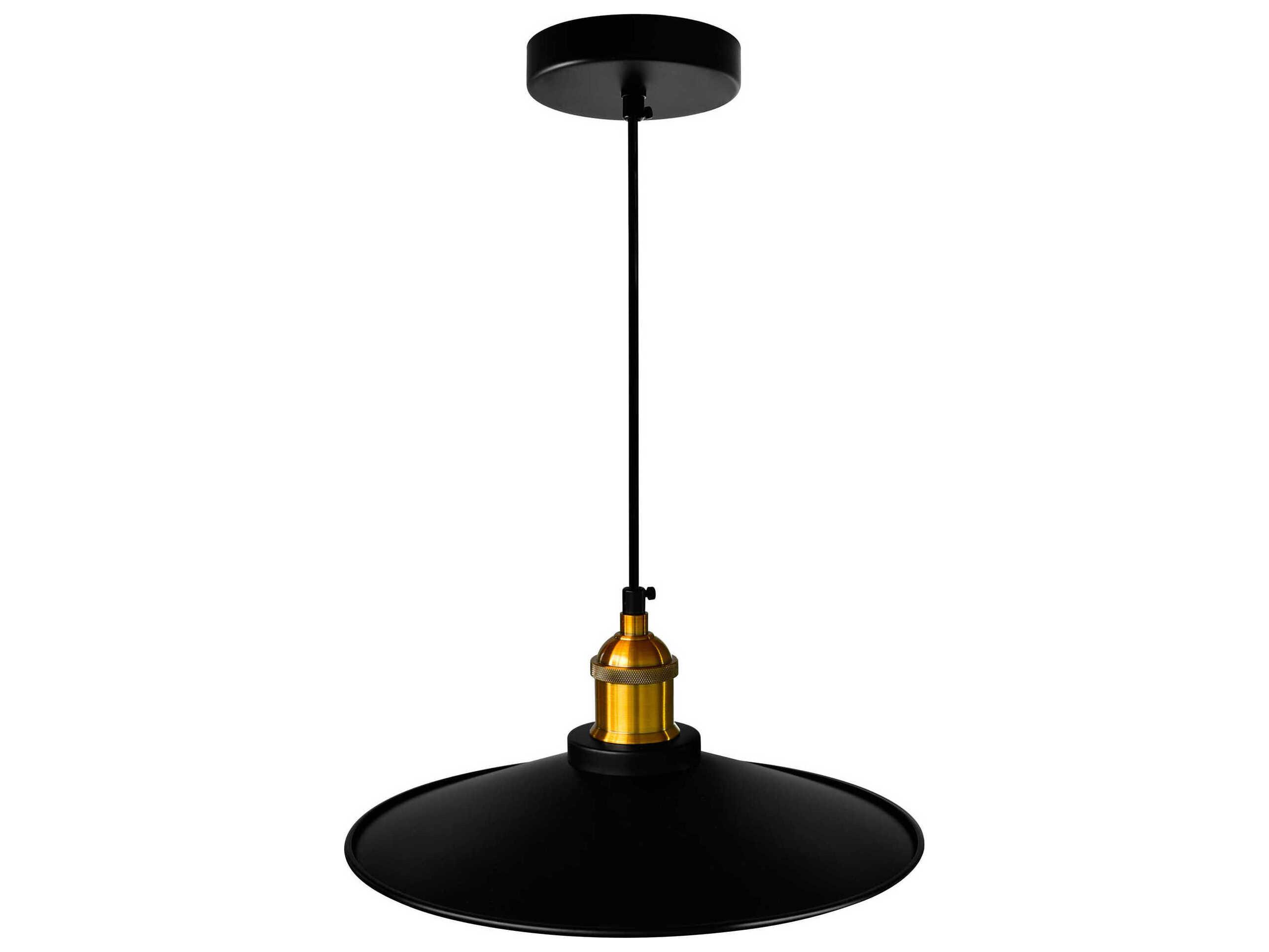 CWI Lighting Brave 1-Light Black Pendant