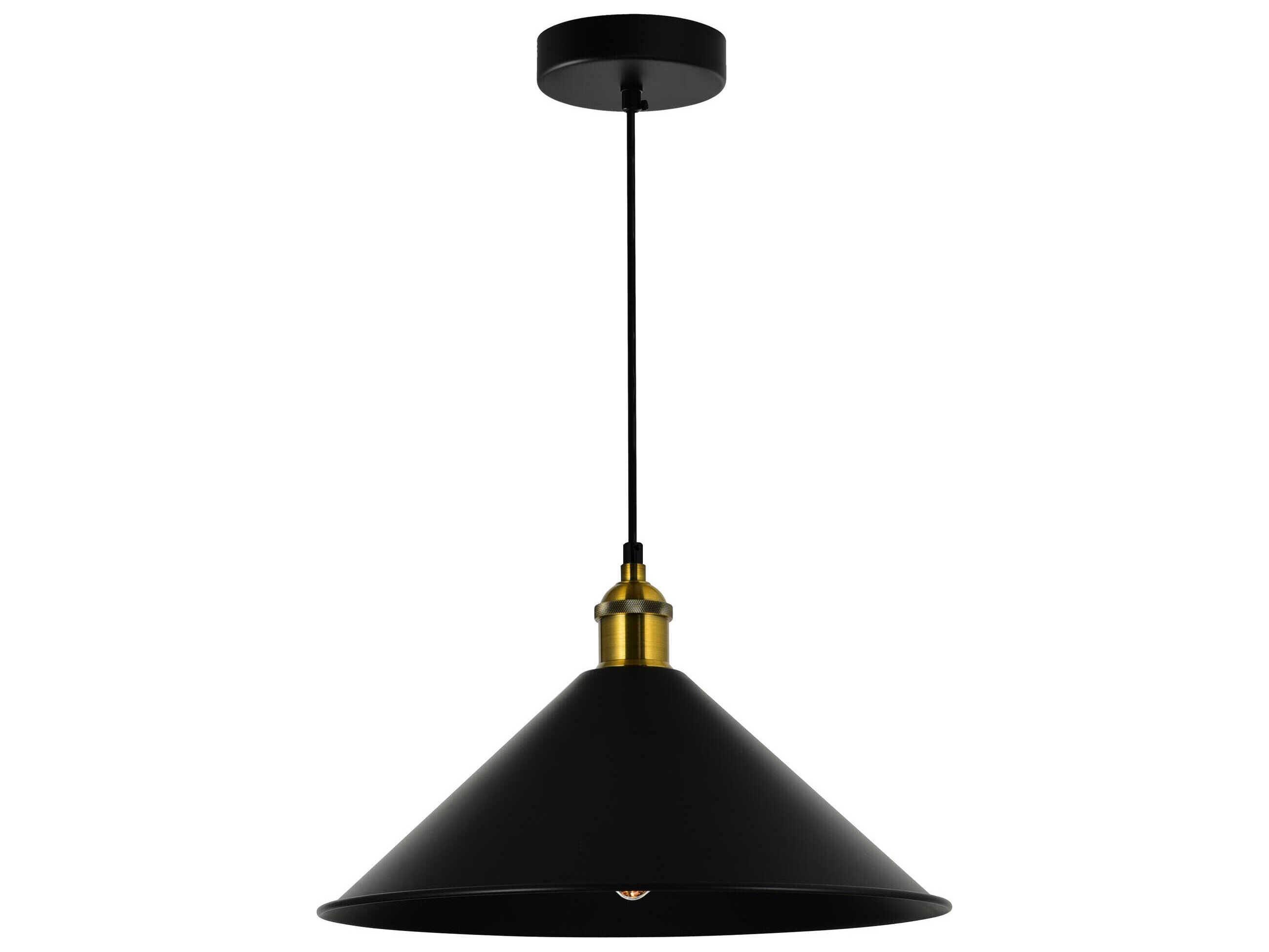 CWI Lighting Brave 1-Light Black Pendant