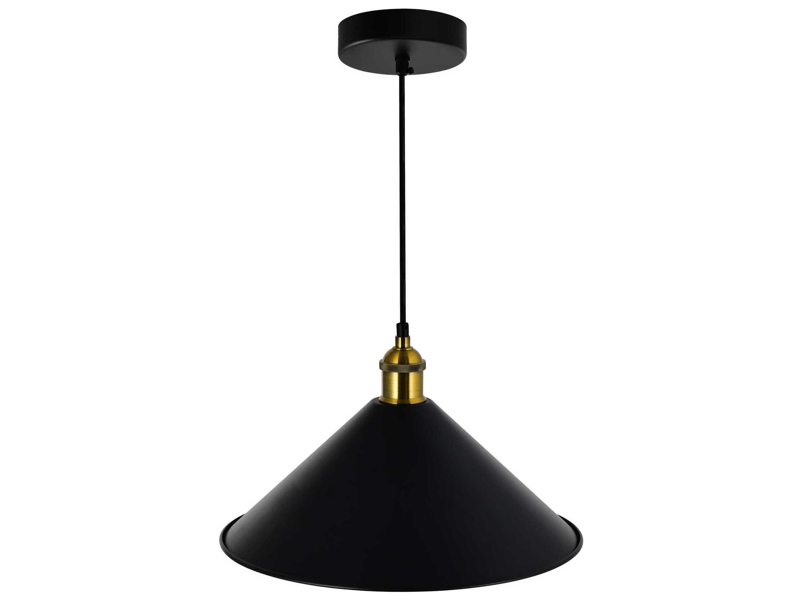 CWI Lighting Brave 1-Light Black Pendant