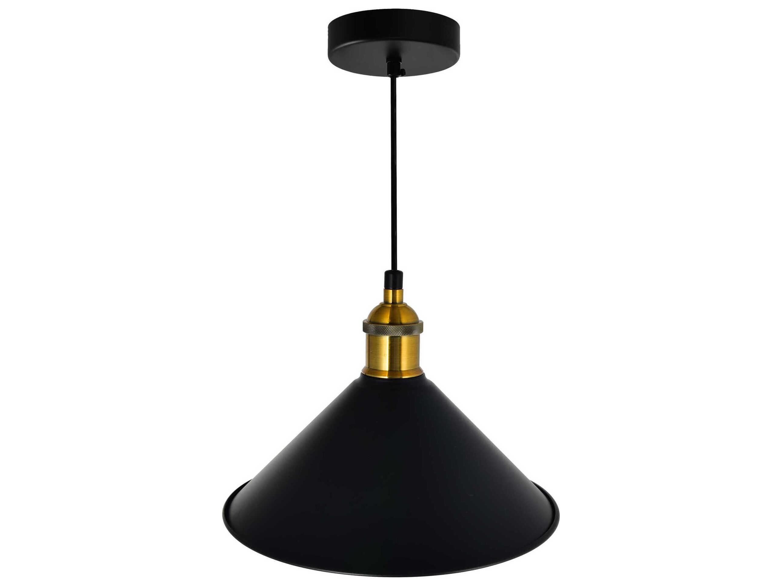 CWI Lighting Brave 1-Light Black Mini Pendant