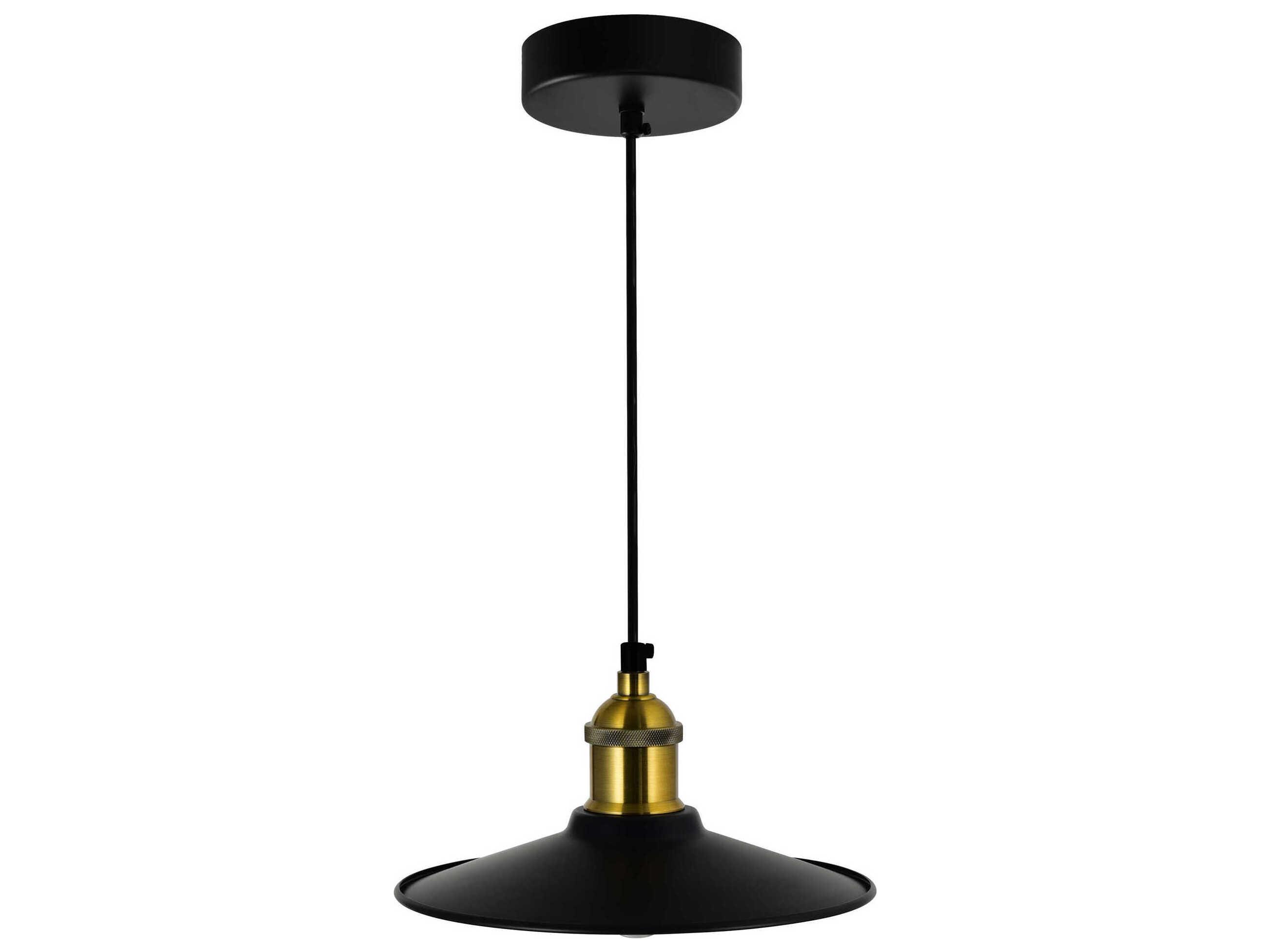 CWI Lighting Brave 1-Light Black Mini Pendant