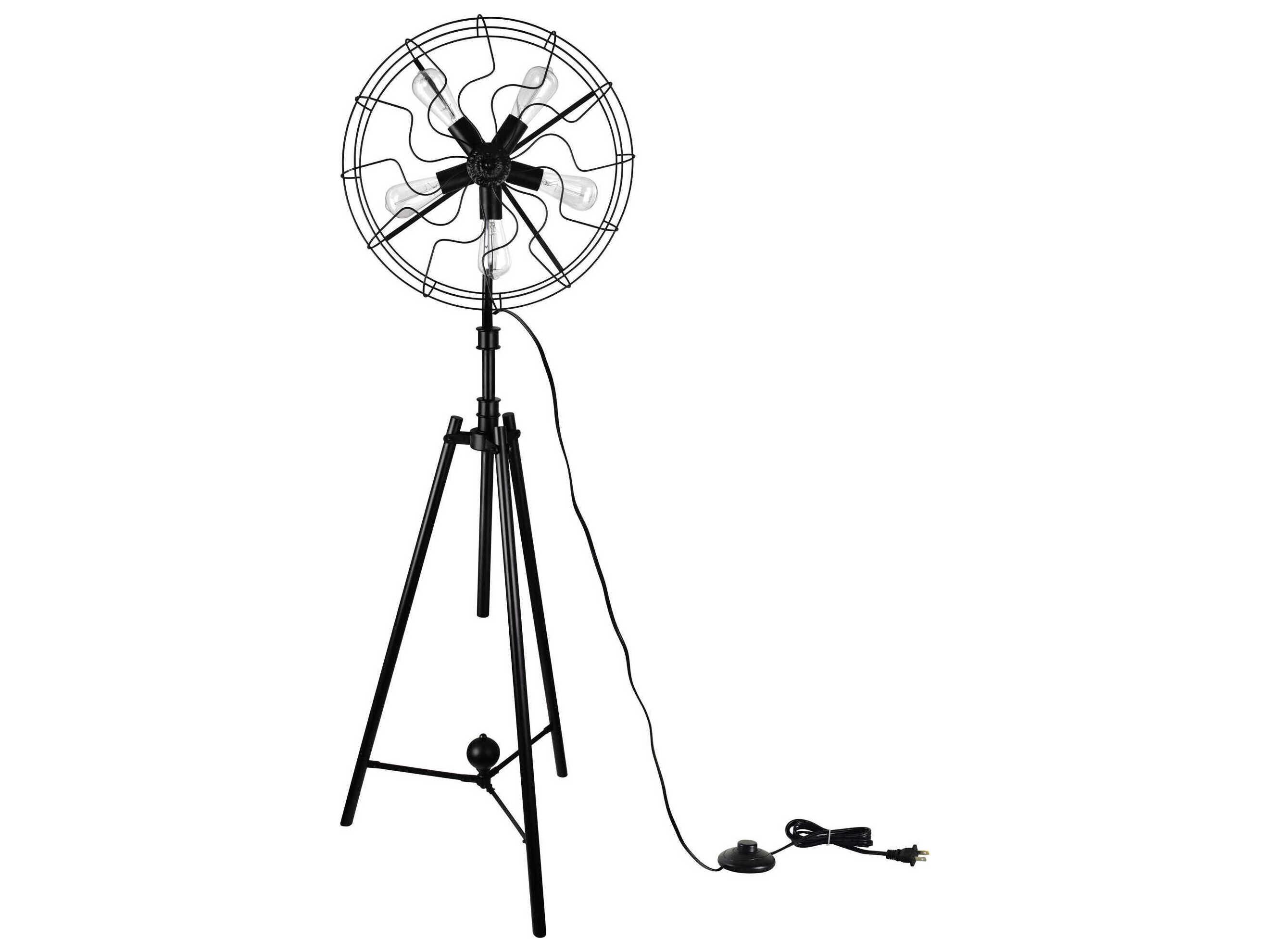 CWI Lighting Pamela Black Floor Lamp