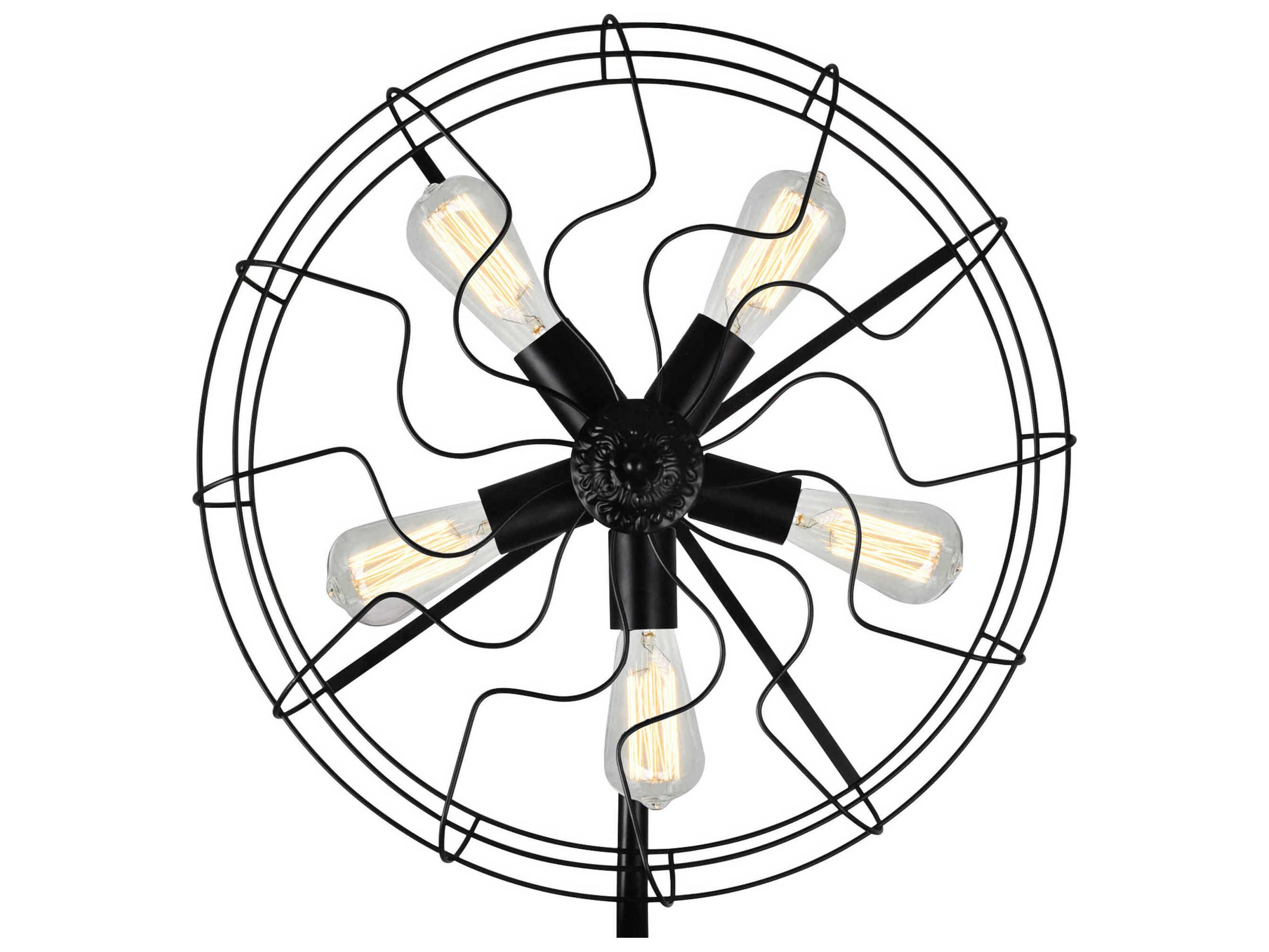 CWI Lighting Pamela Black Floor Lamp