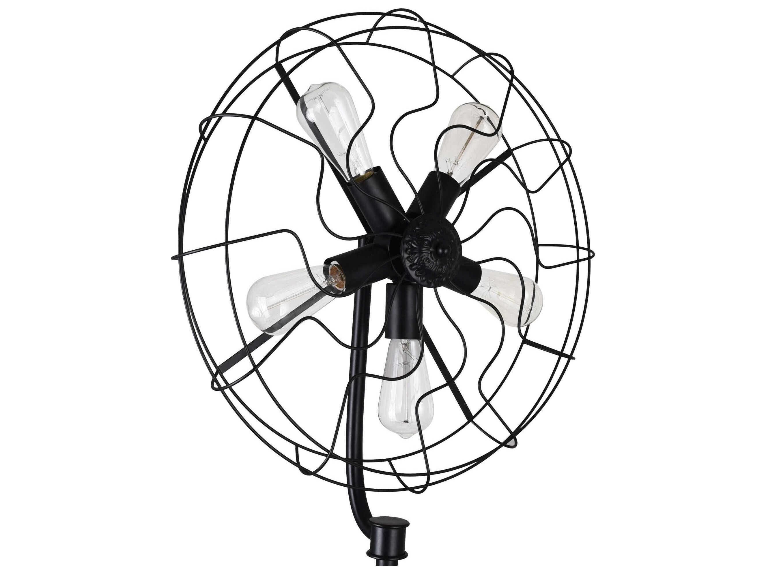 CWI Lighting Pamela Black Floor Lamp