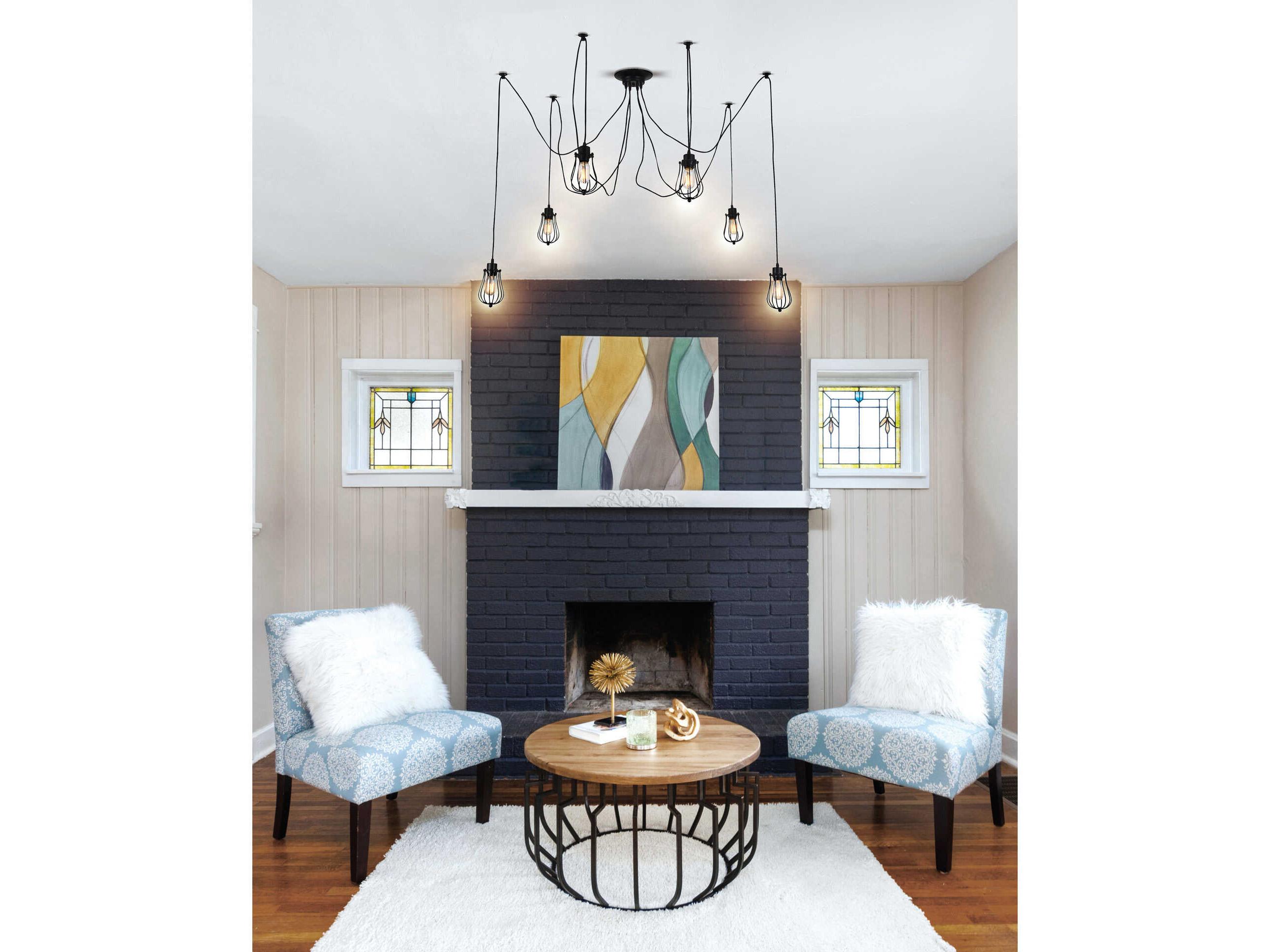 CWI Lighting Tomaso 6-Light Black Pendant