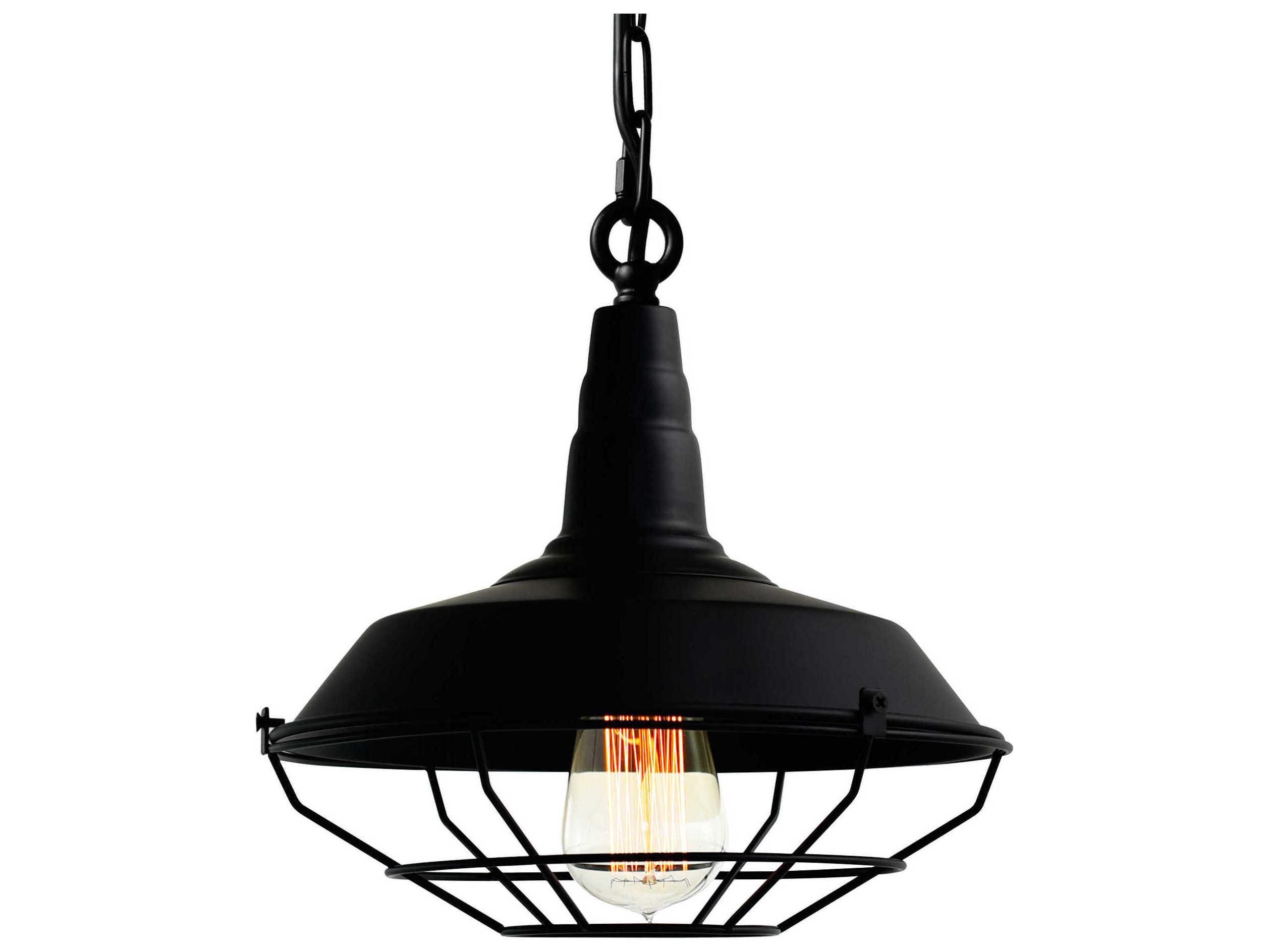 CWI Lighting Morgan 1-Light Black Pendant