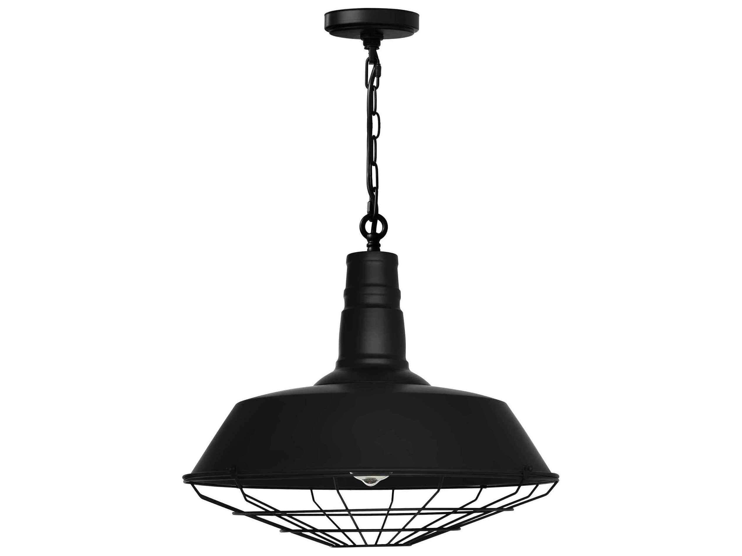 CWI Lighting Morgan 1-Light Black Pendant