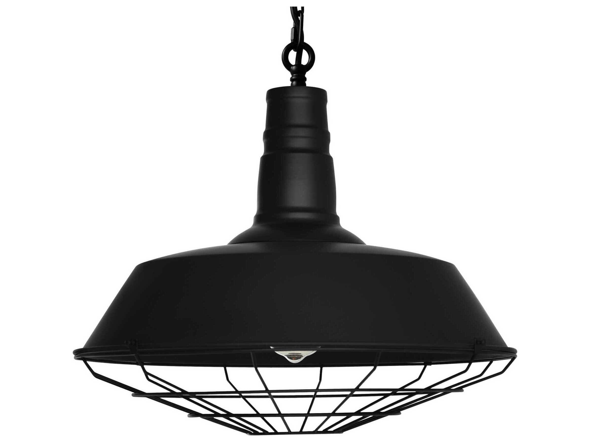 CWI Lighting Morgan 1-Light Black Pendant