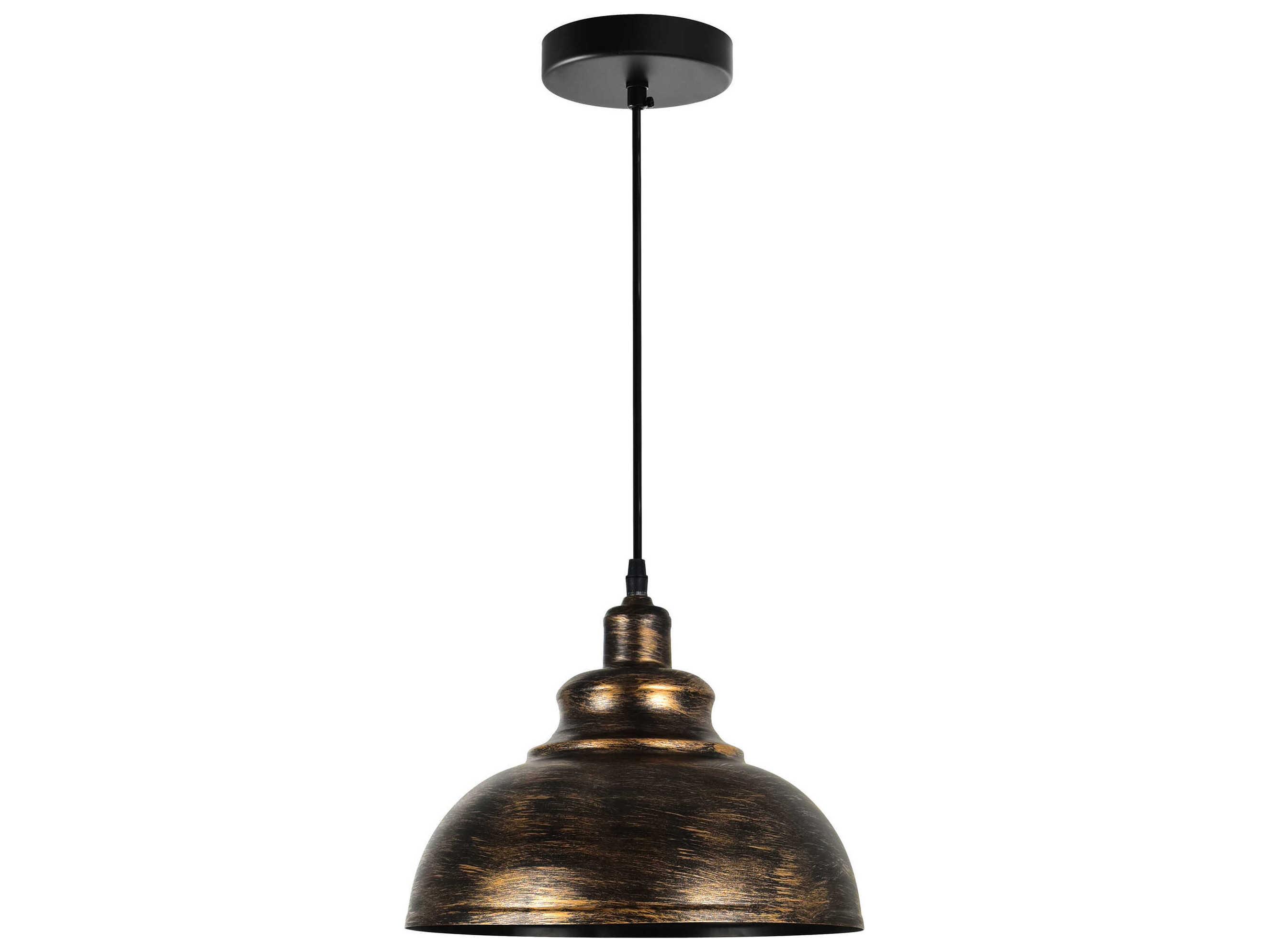 CWI Lighting Vogel 1-Light Antique Copper Dome Mini Pendant
