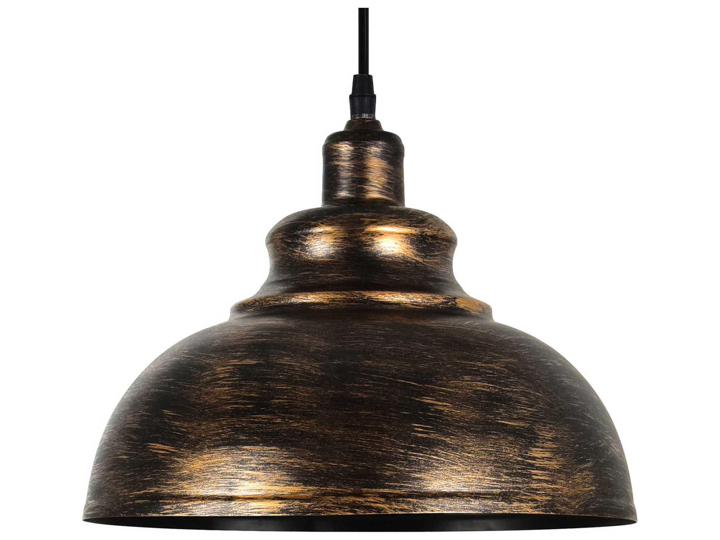 CWI Lighting Vogel 1-Light Antique Copper Dome Mini Pendant