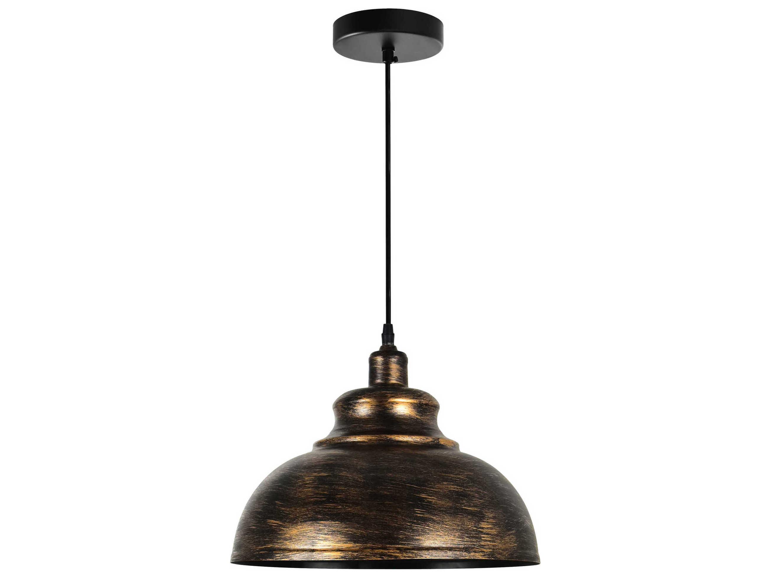 CWI Lighting Vogel 1-Light Antique Copper Dome Pendant