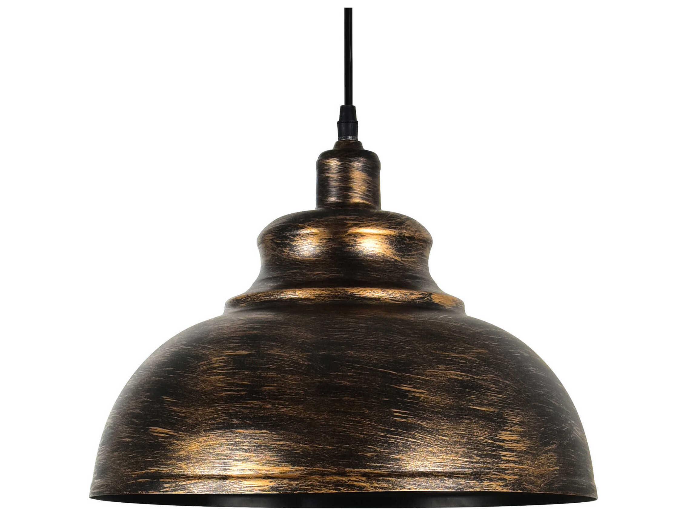 CWI Lighting Vogel 1-Light Antique Copper Dome Pendant