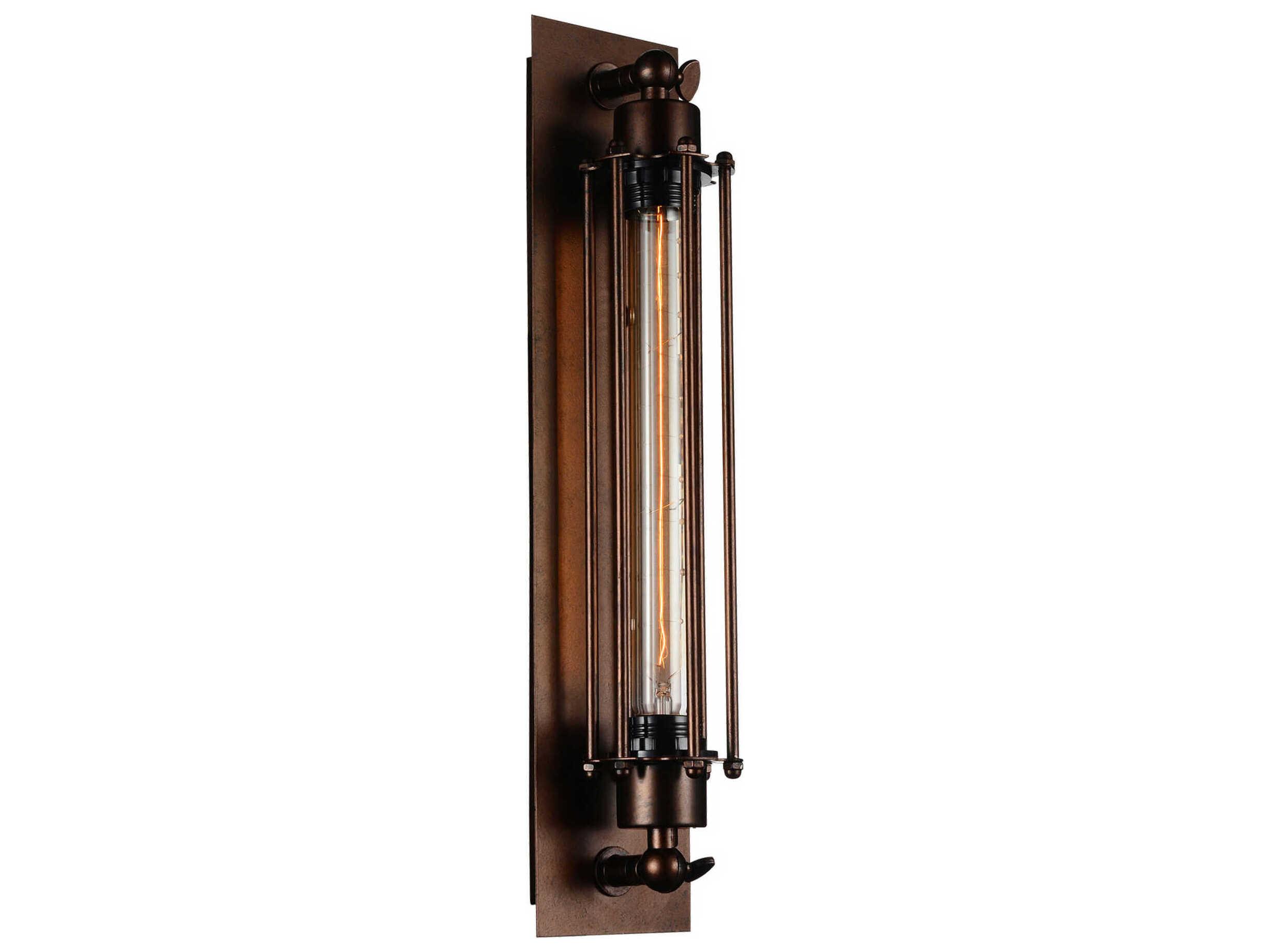 CWI Lighting Kiera 1-Light Chocolate Brown Wall Sconce