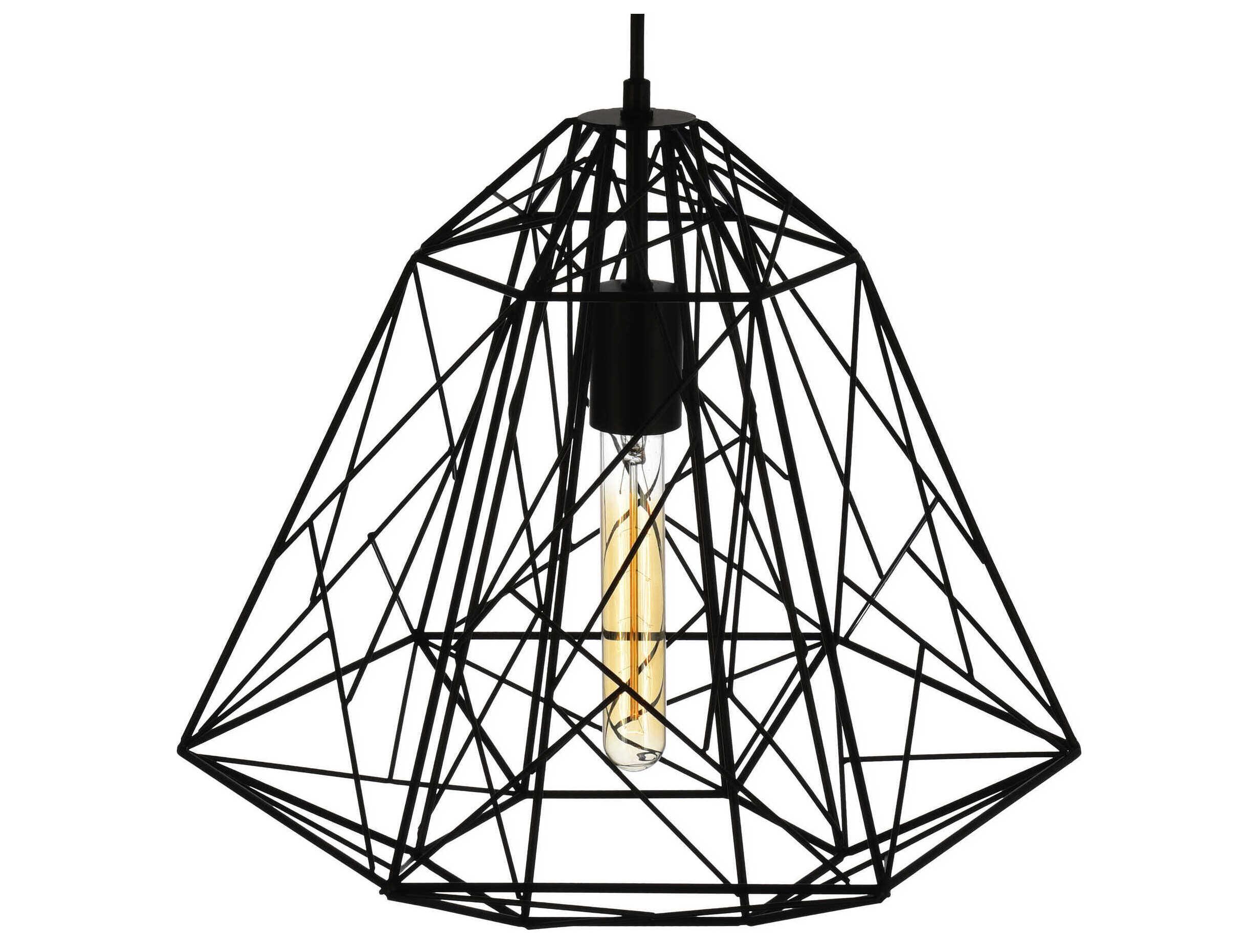 CWI Lighting Bagheera 1-Light Black Geometric Pendant