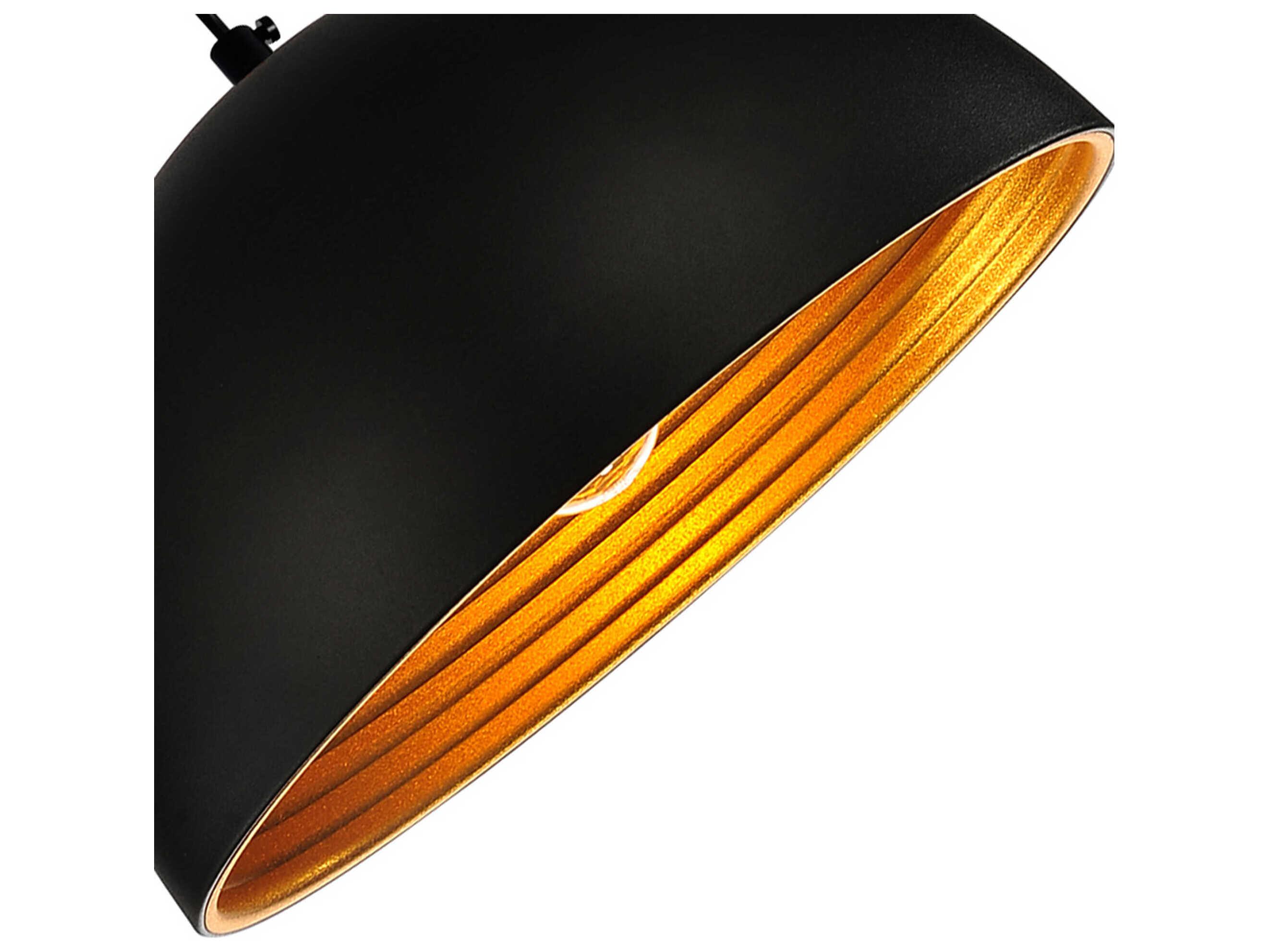 CWI Lighting Modest 1-Light Black Dome Mini Pendant