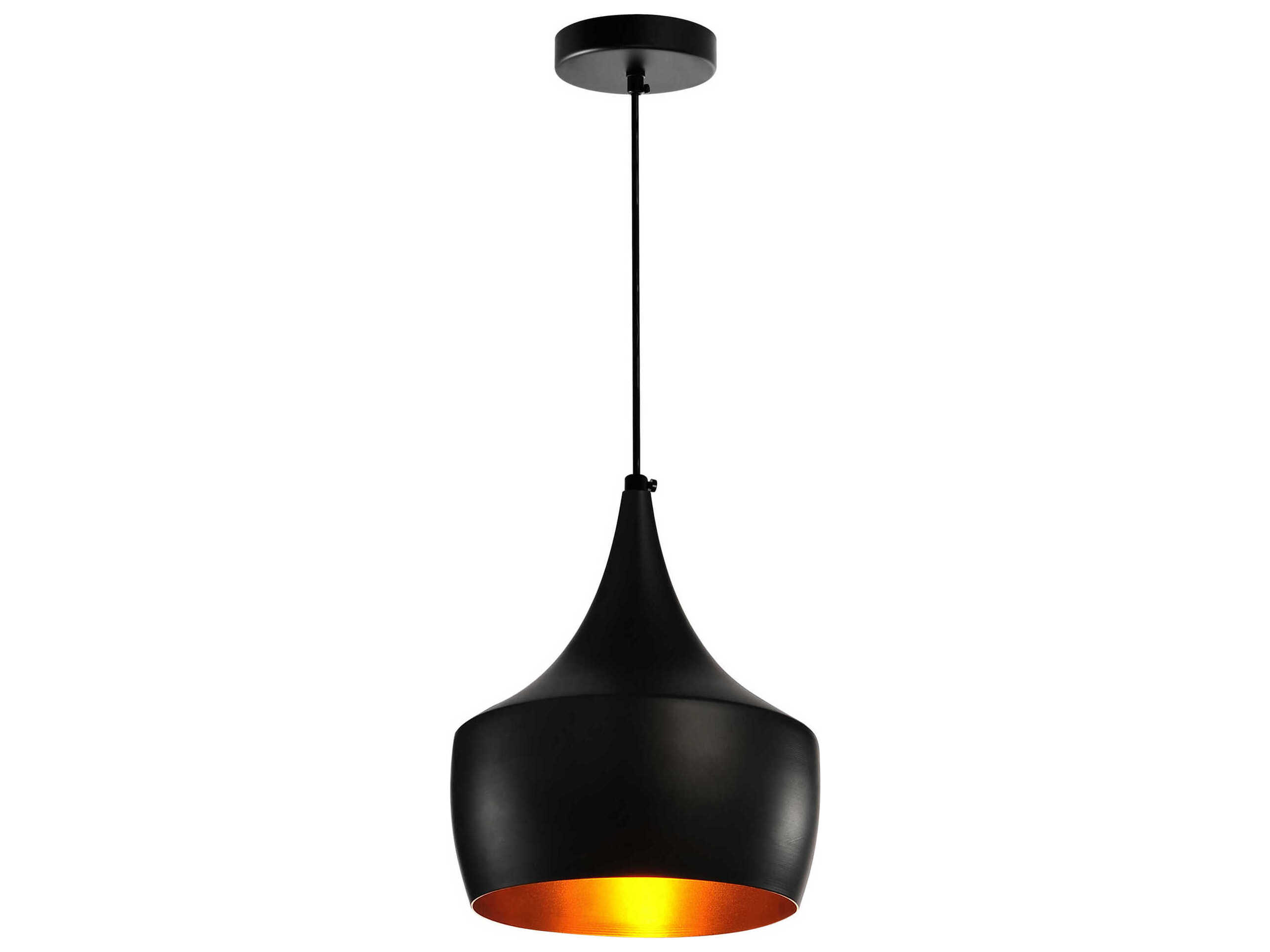 CWI Lighting Dynamic 1-Light Black Dome Mini Pendant