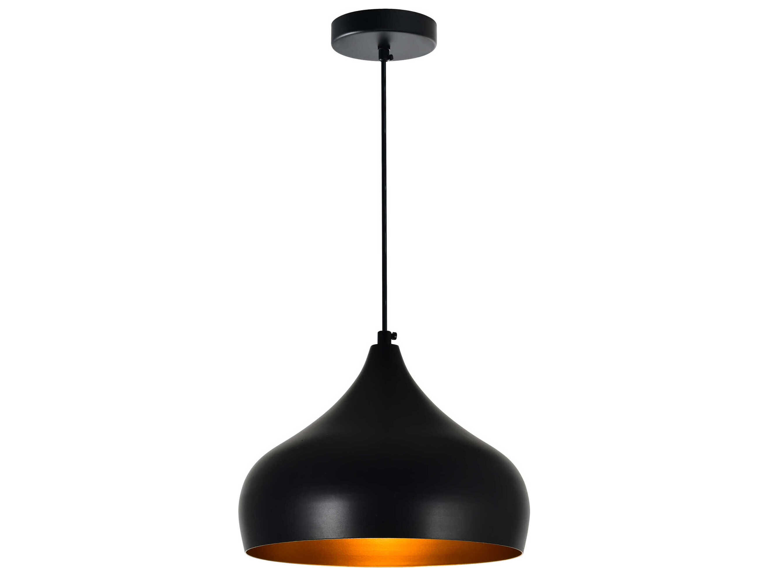 CWI Lighting Dynamic 1-Light Black Pendant